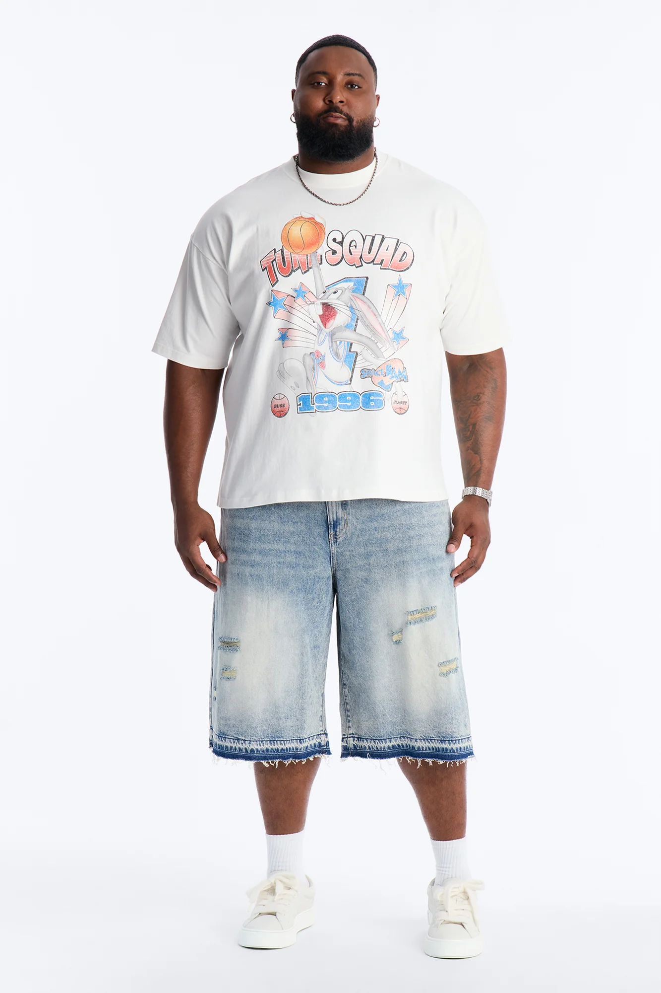 Baggy Skatepark Denim Short - Light Wash - Image 5