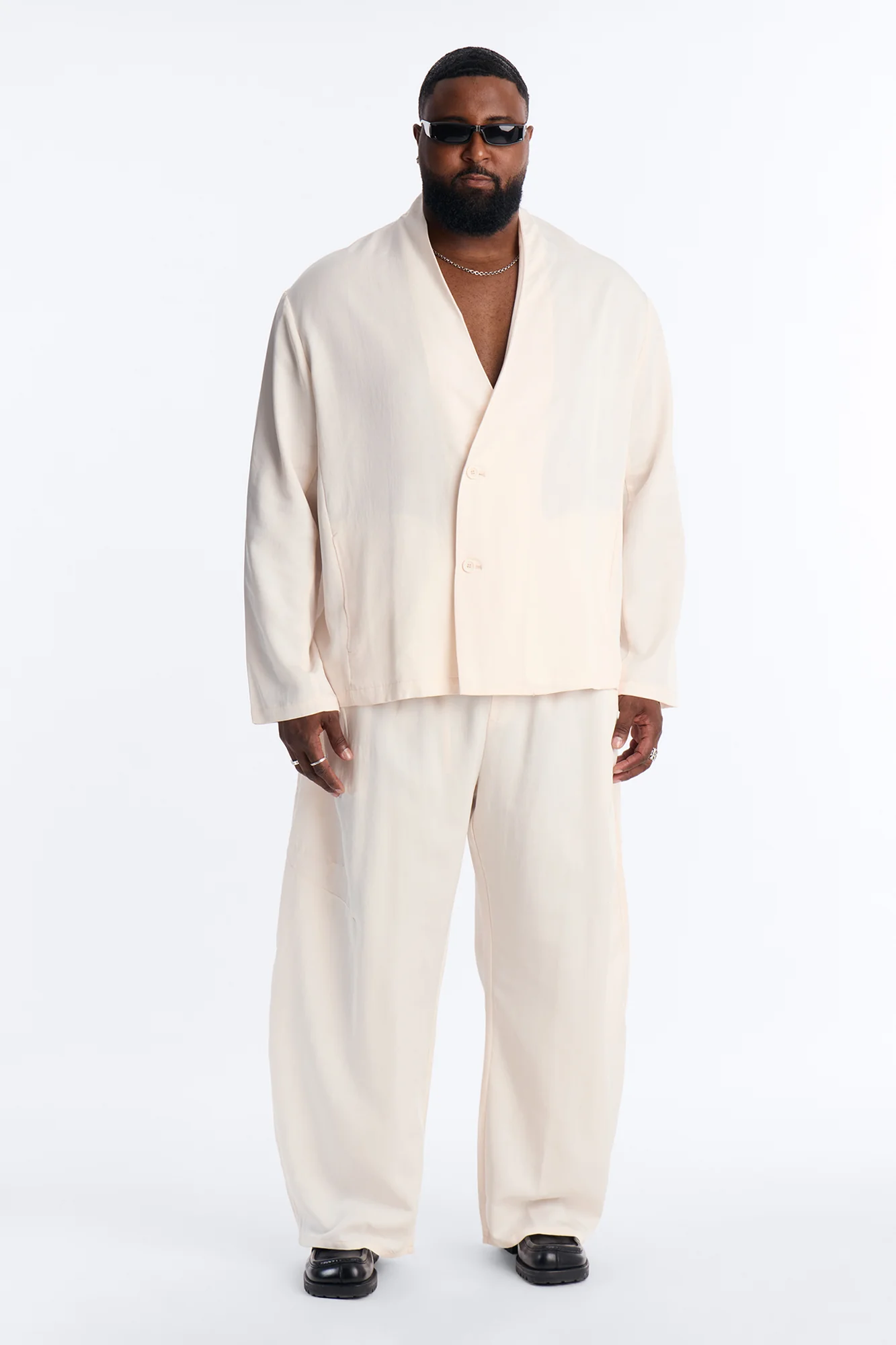 Baggy St. Tropez Pant - Cream - Image 6