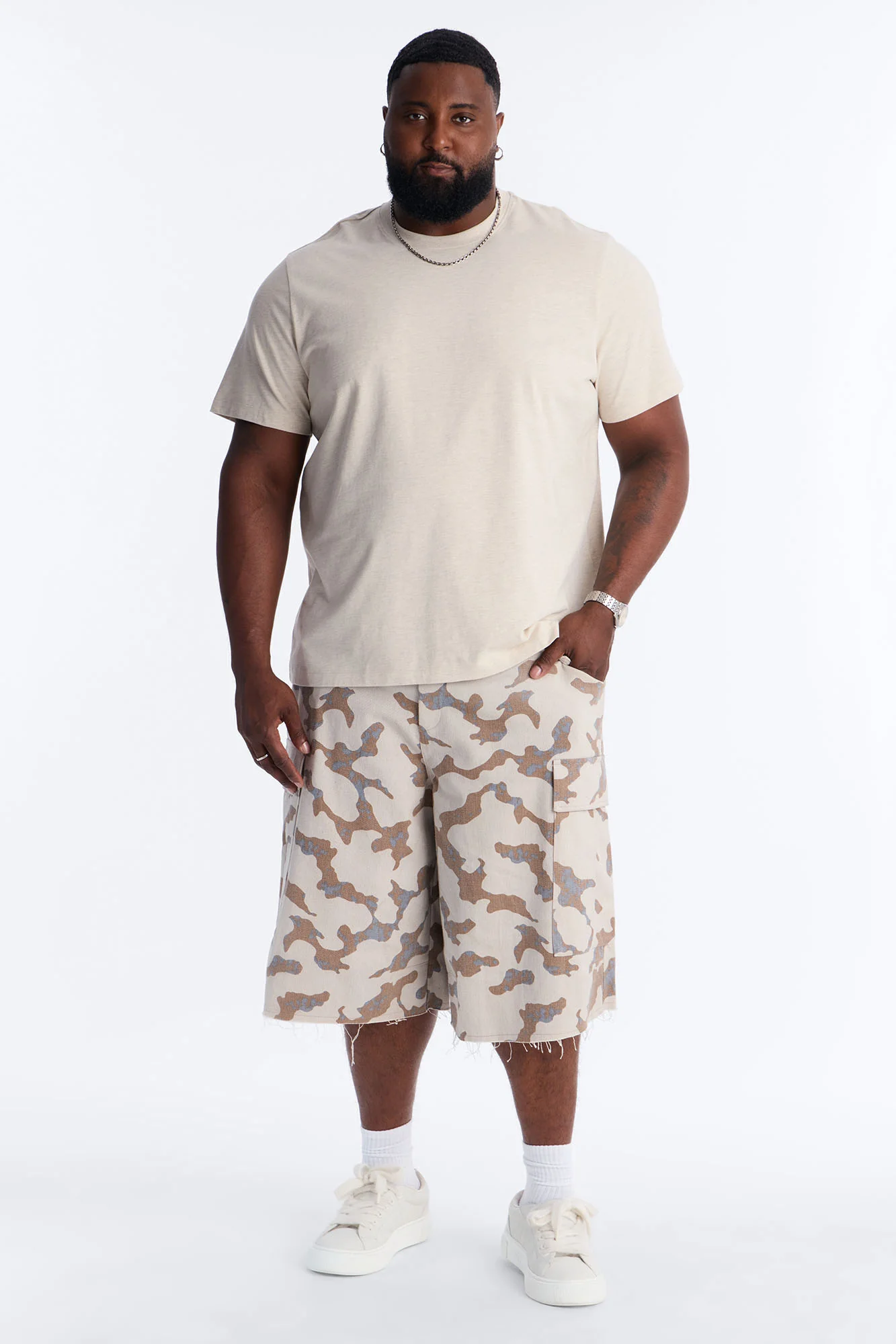 Baggy Subtle Distressed Short - Grey - Image 6