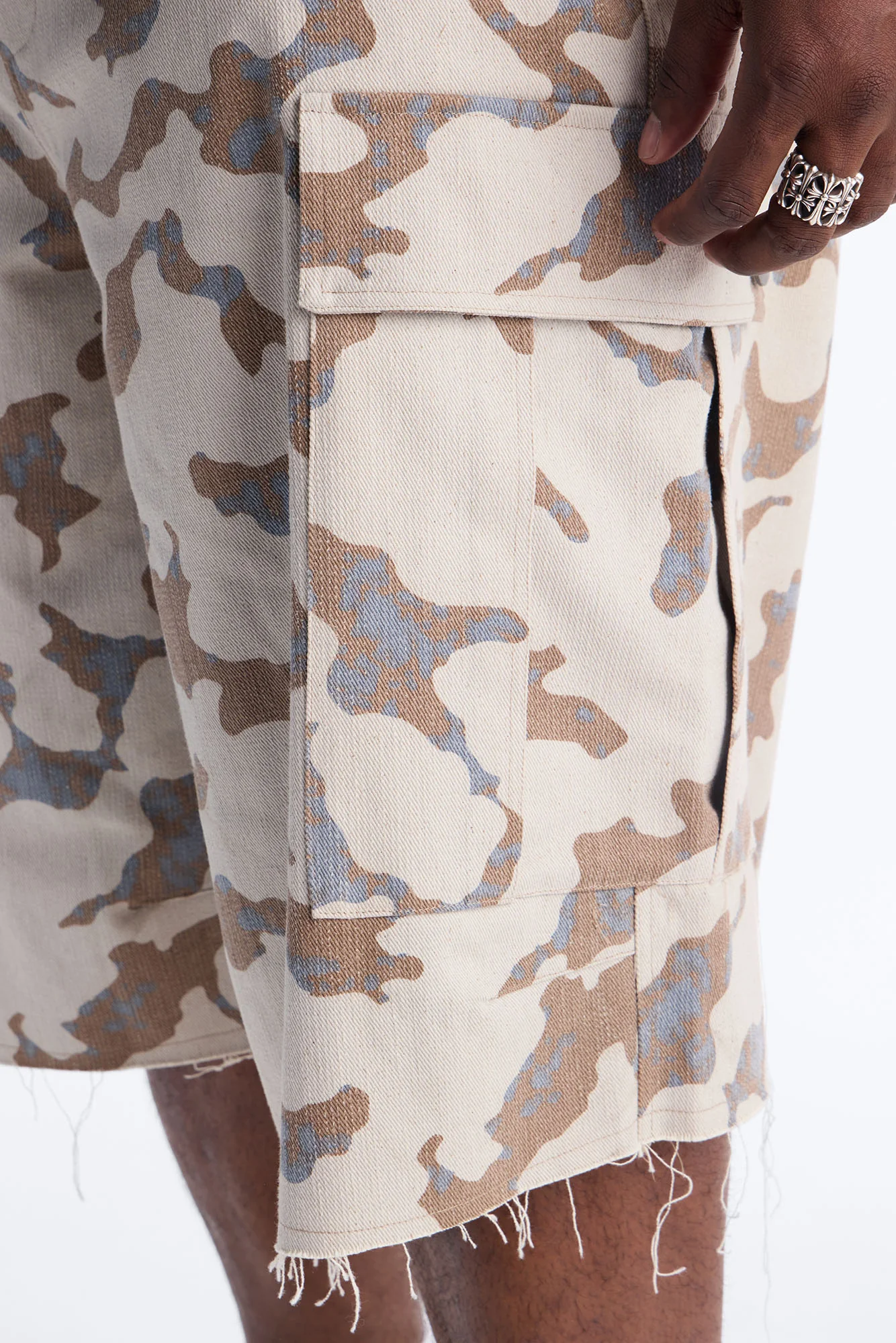 Baggy Subtle Distressed Short - Grey - Image 9