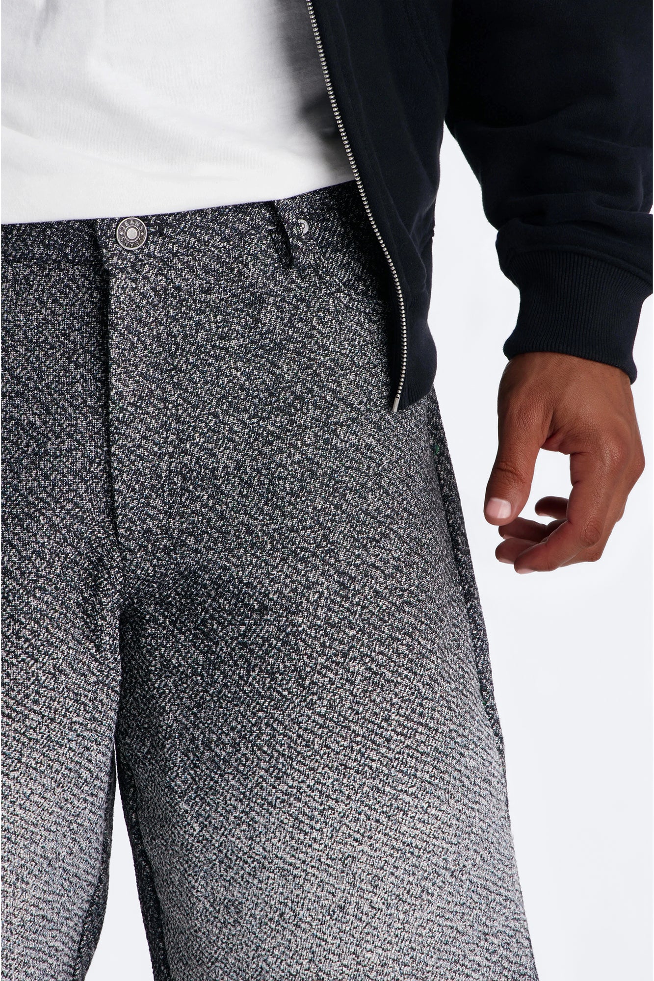 Baggy Tapestry Denim Short - Grey - Image 3