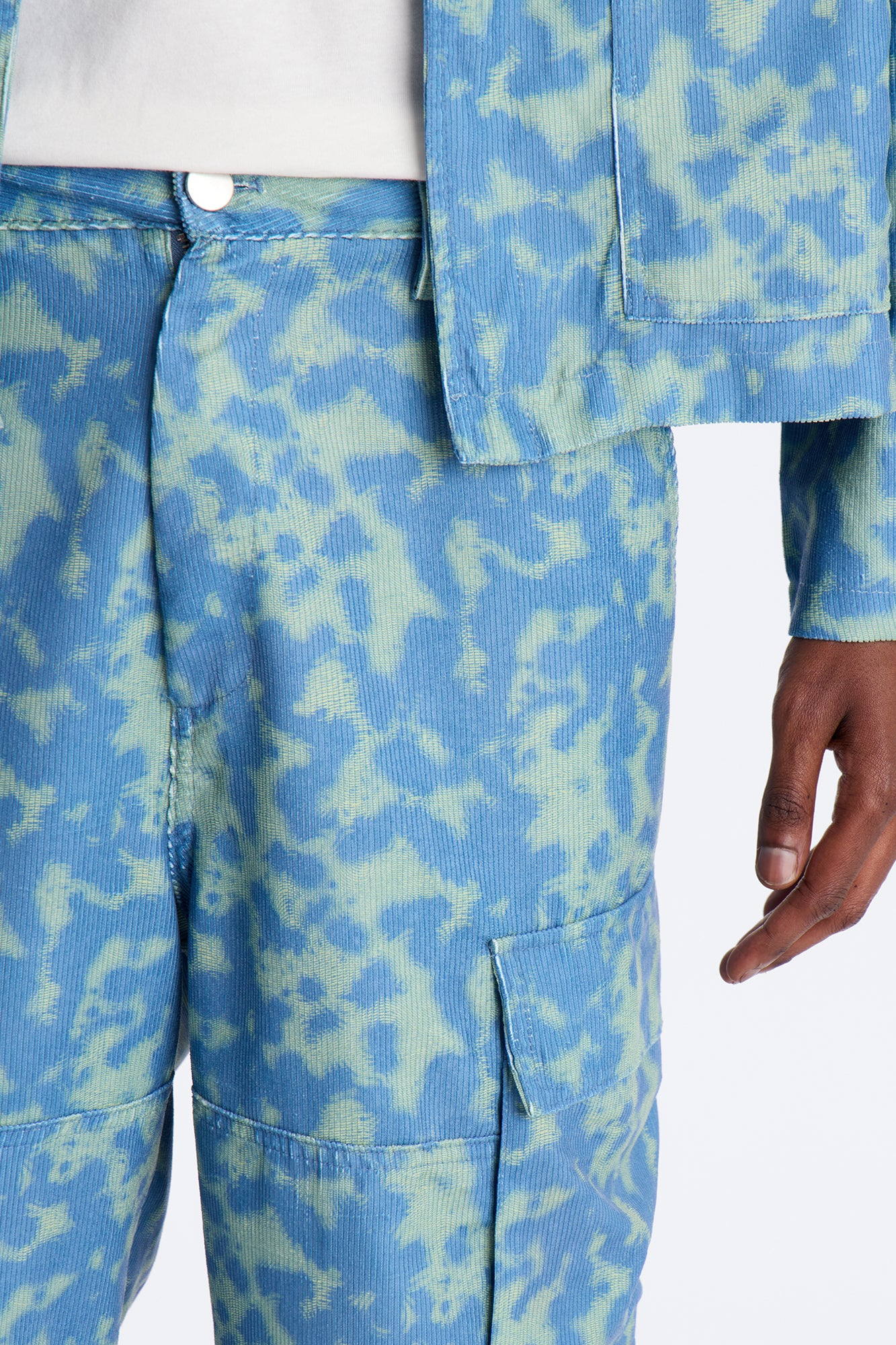 Baggy Terrain Drip Textured Pant - Blue - Image 4