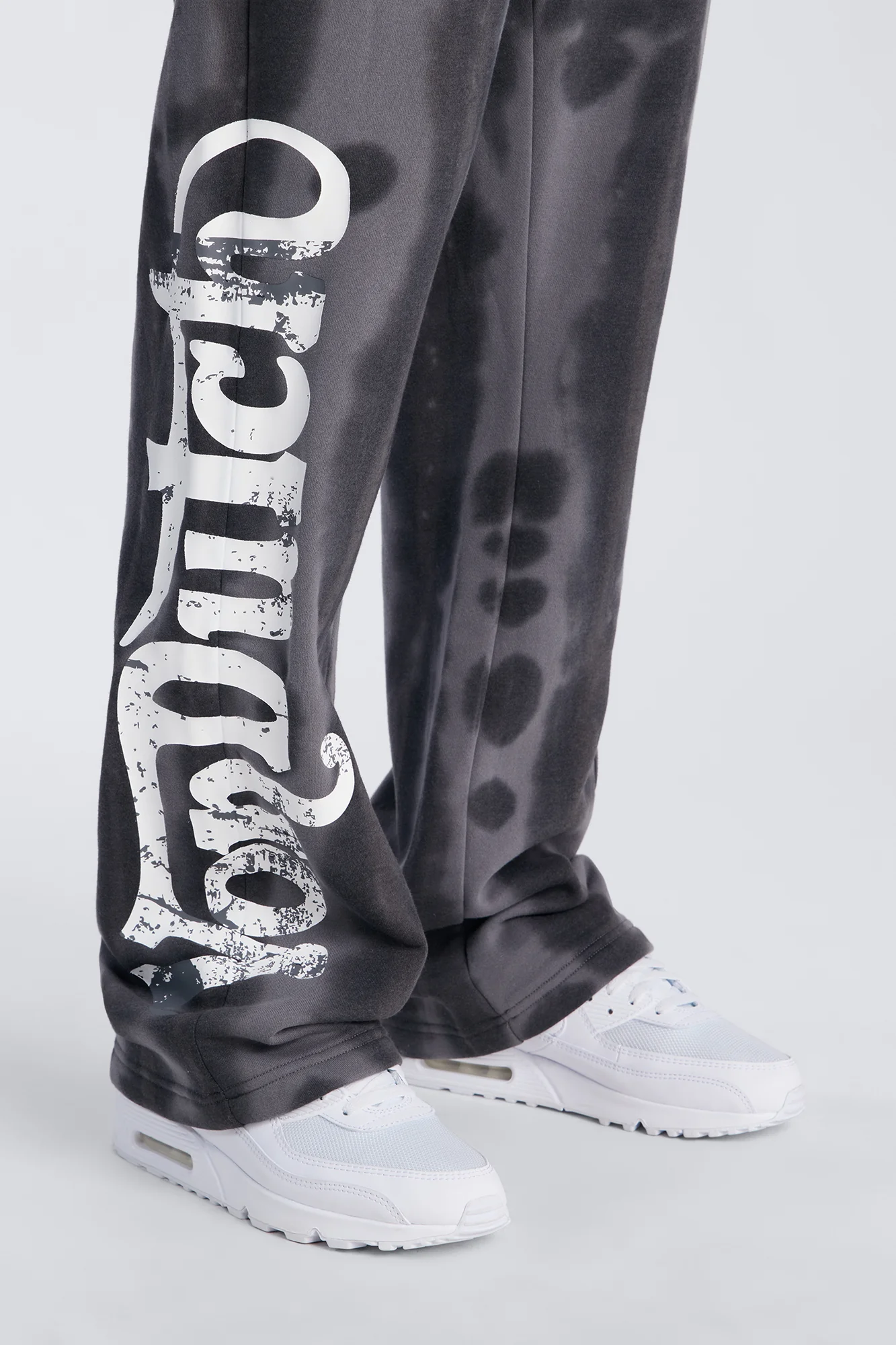 Baggy Von Dutch Outlaw Raw Edge Sweatpants - Charcoal - Image 3