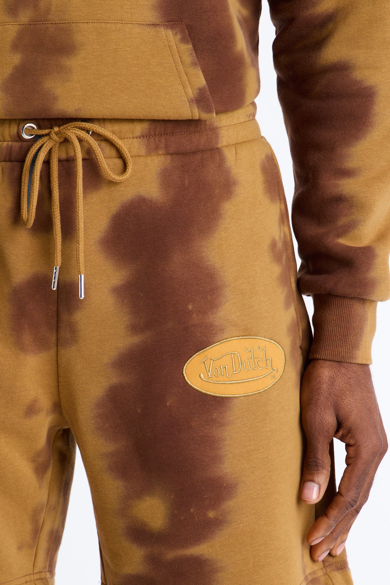 Baggy Von Dutch Ranch Most Wanted Sweatshort - Brown - Image 3