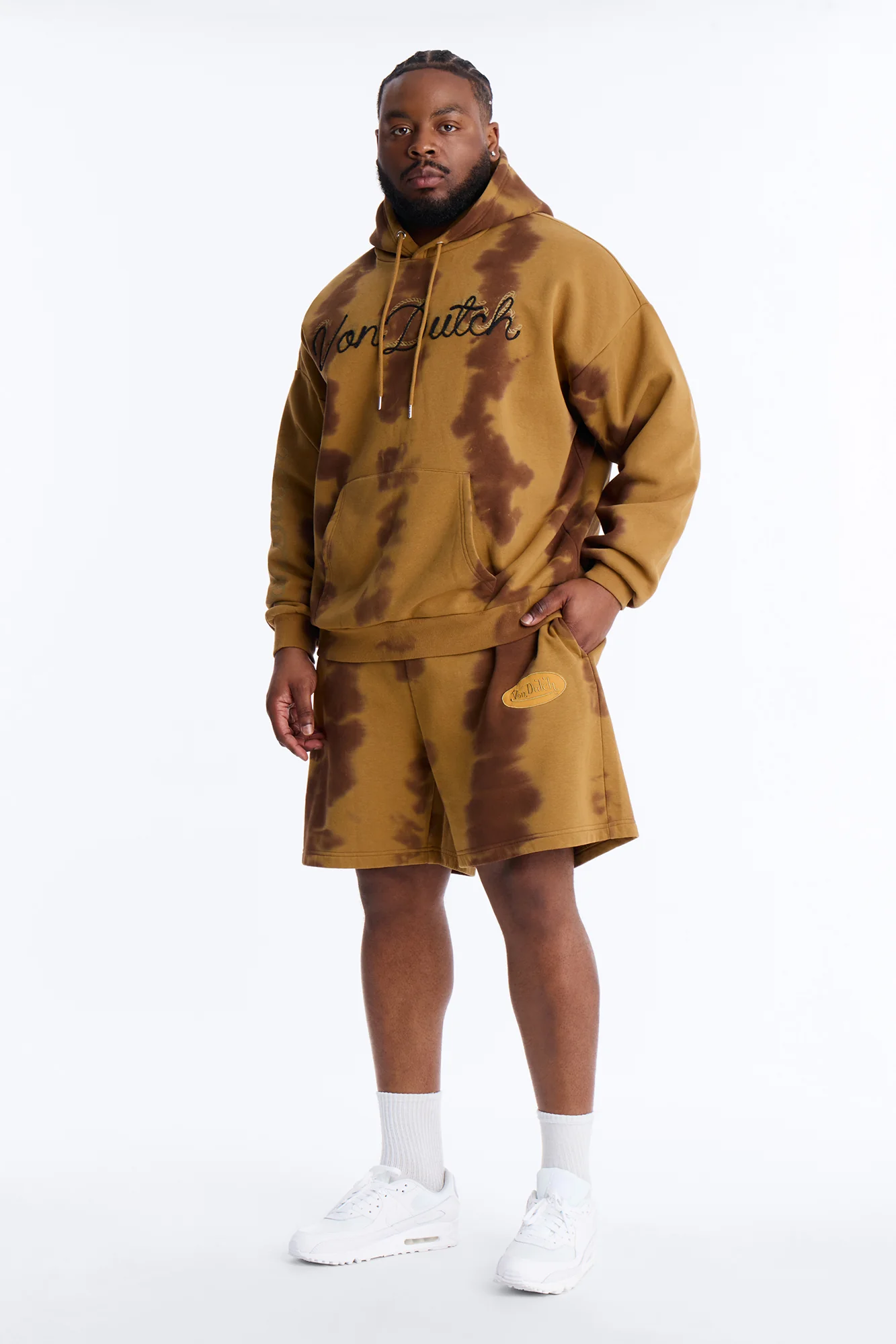 Baggy Von Dutch Ranch Most Wanted Sweatshort - Brown - Image 6