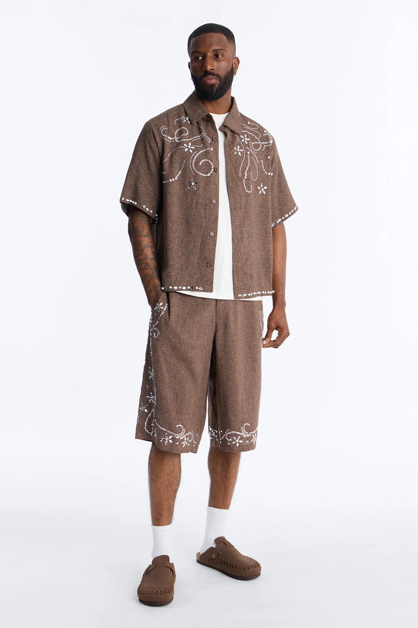 Baggy Wanderlust Pearl Journey Short - Brown - Image 2