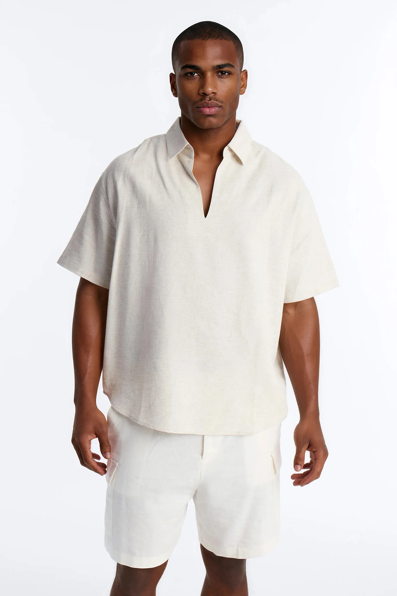 Bahamas Easy Flow Short Sleeve Shirt - Oatmeal