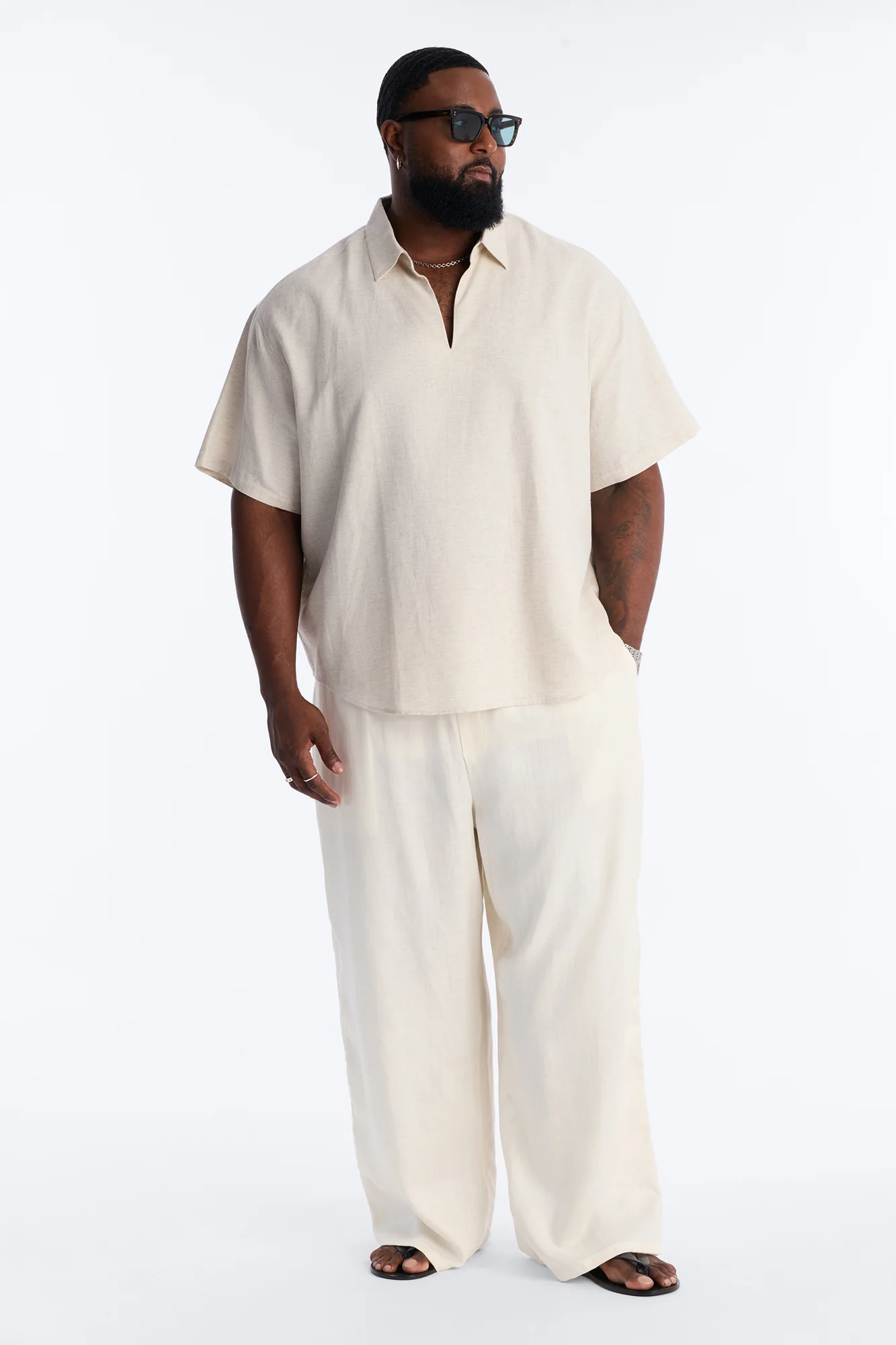 Bahamas Easy Flow Short Sleeve Shirt - Oatmeal - Image 6