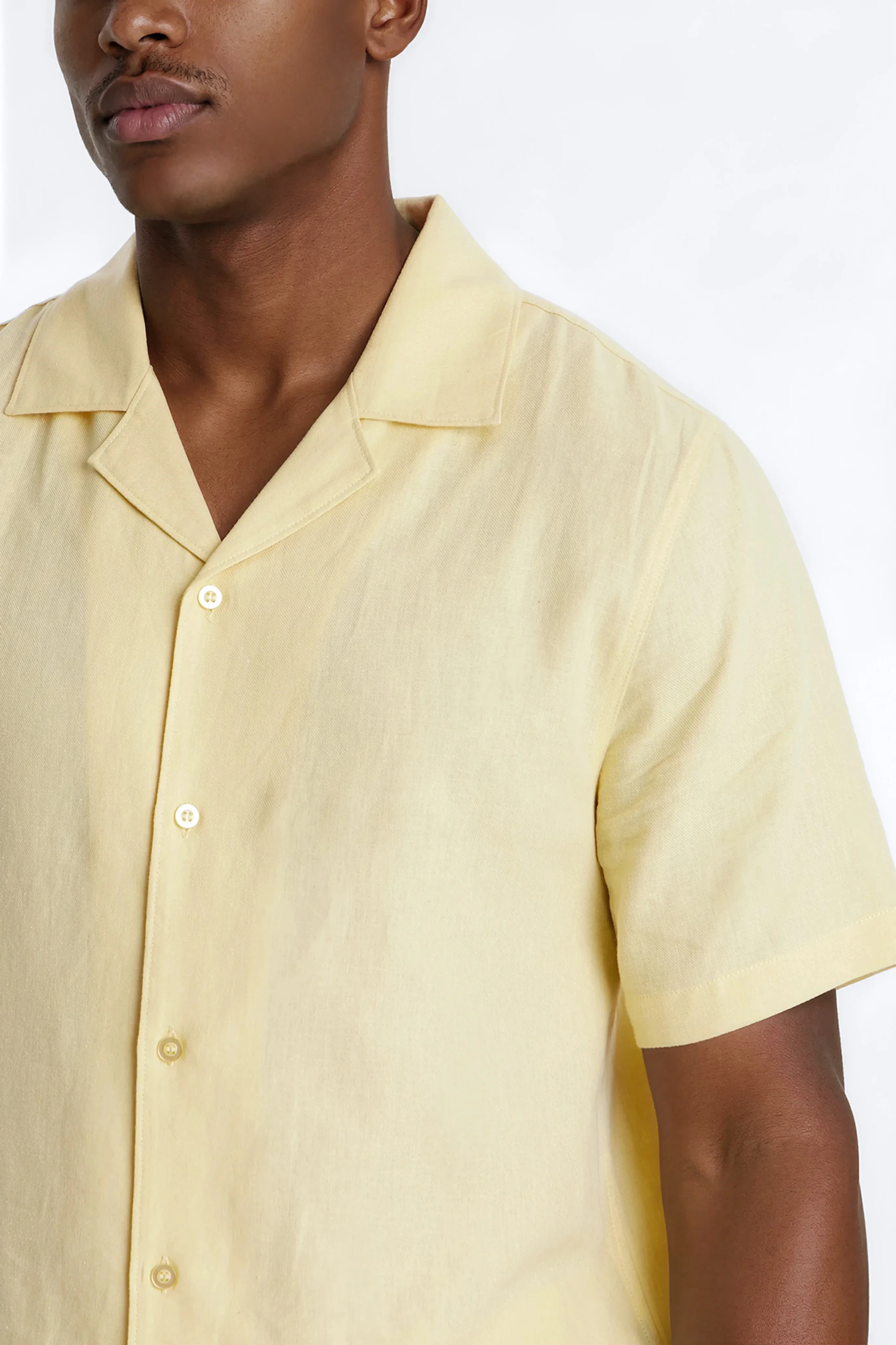 Bahamas Linen Shirt - Butter Yellow - Image 3