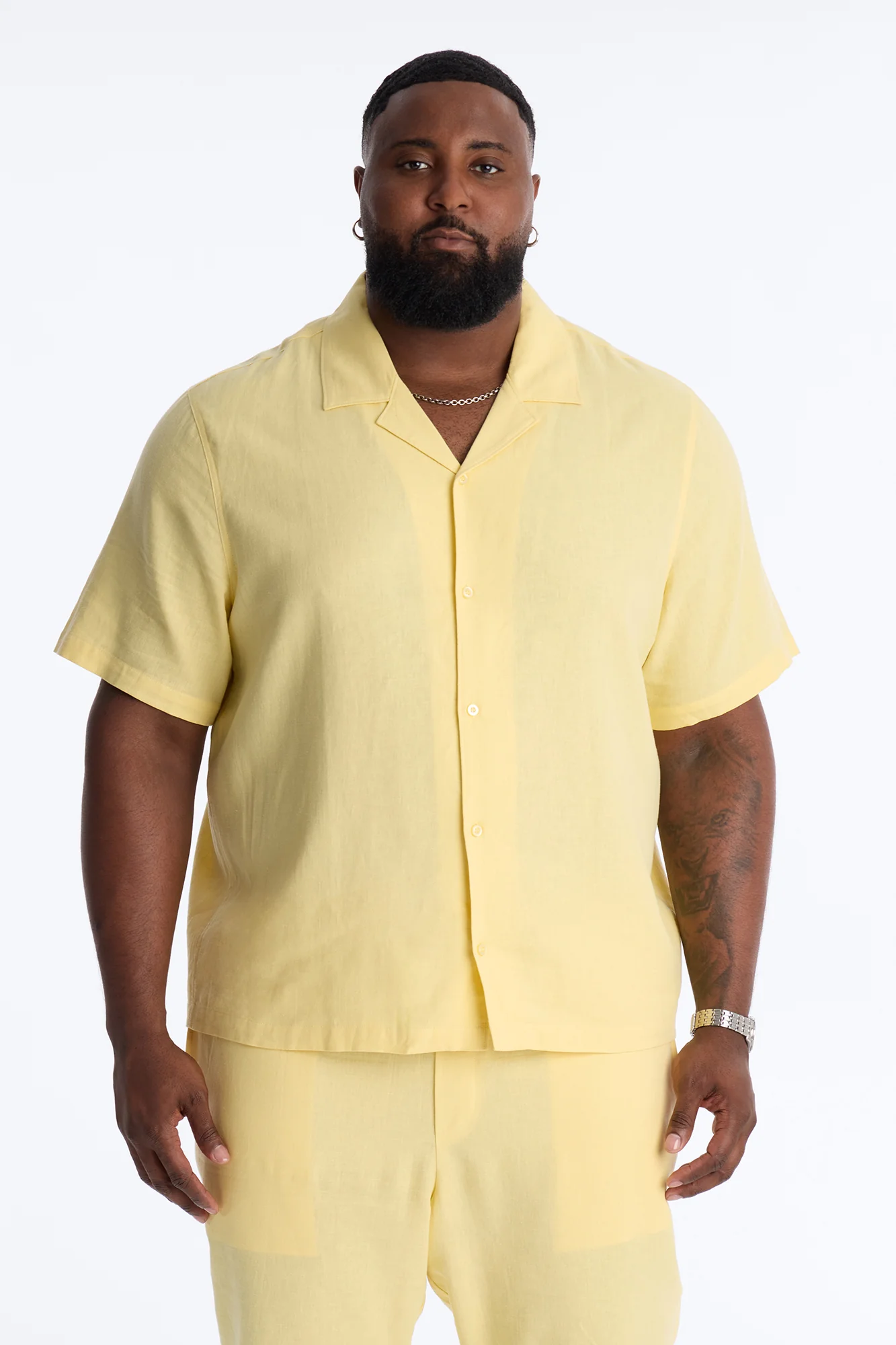 Bahamas Linen Shirt - Butter Yellow - Image 5