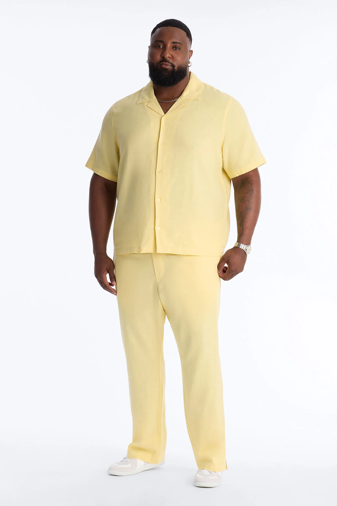 Bahamas Linen Shirt - Butter Yellow - Image 6