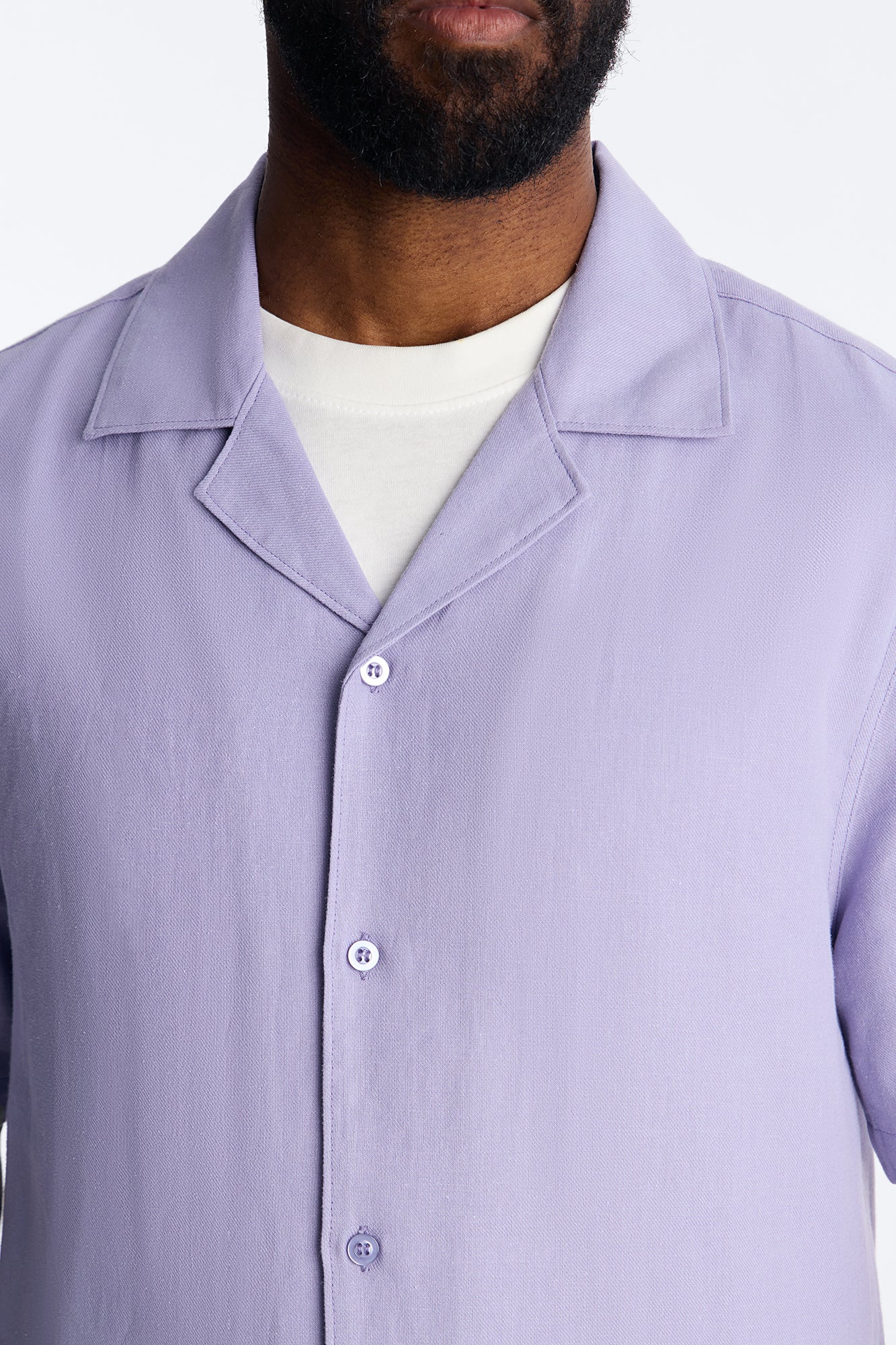 Bahamas Linen Shirt - Lavender - Image 3