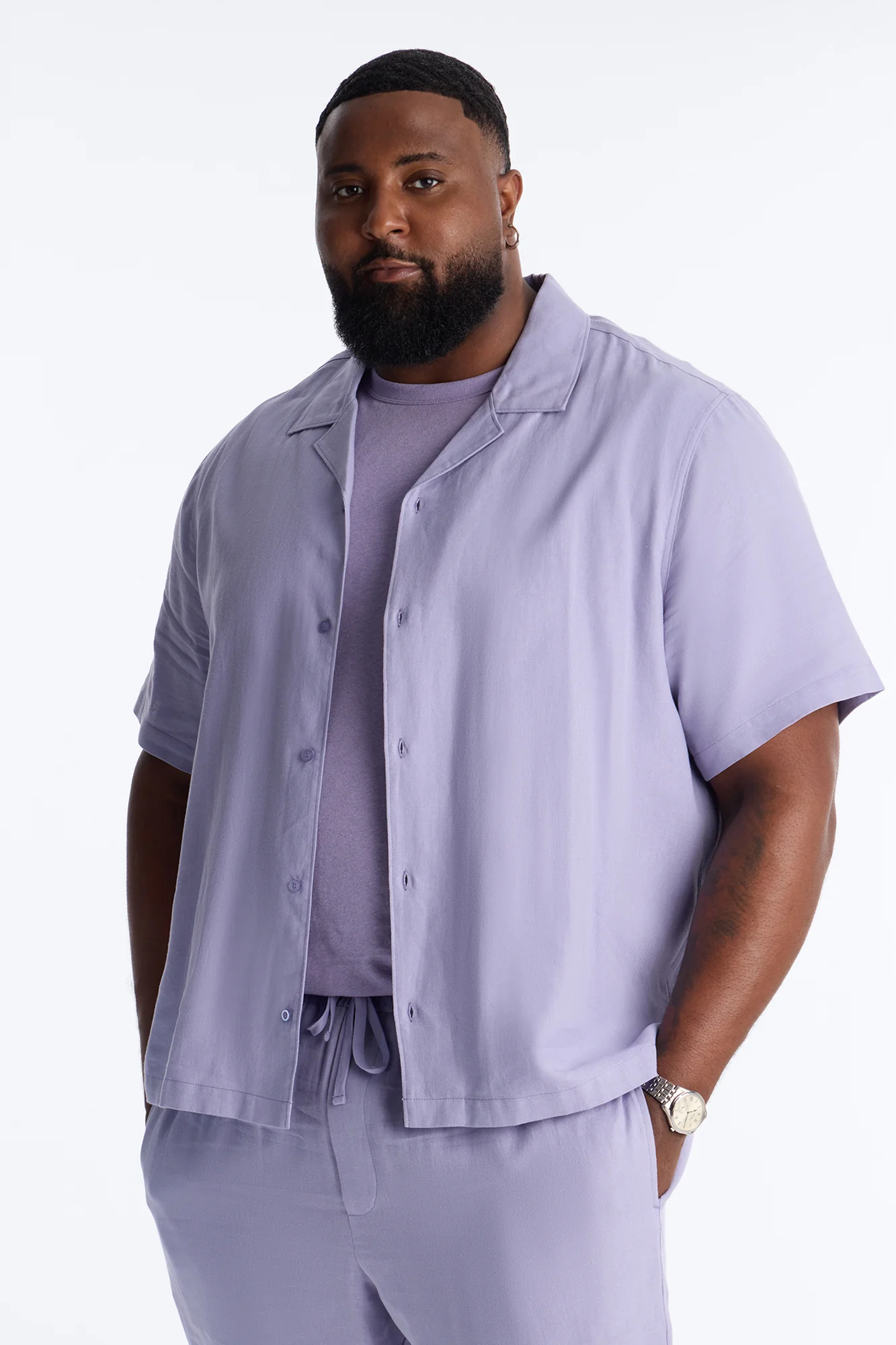 Bahamas Linen Shirt - Lavender - Image 5