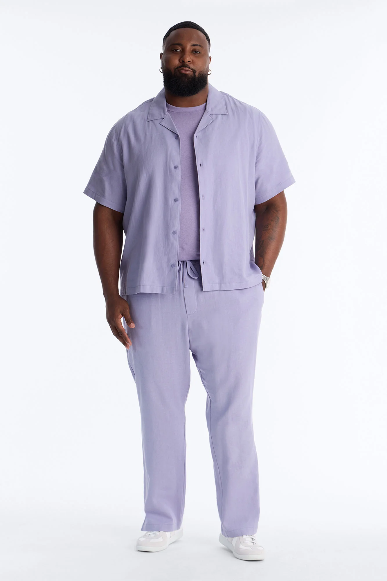 Bahamas Linen Shirt - Lavender - Image 6