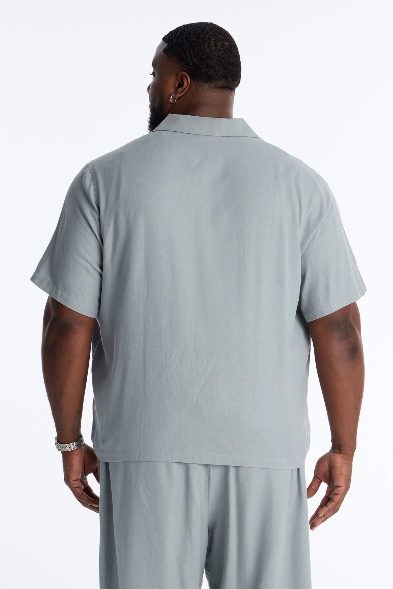 Bahamas Linen Shirt - Slate Blue - Image 8