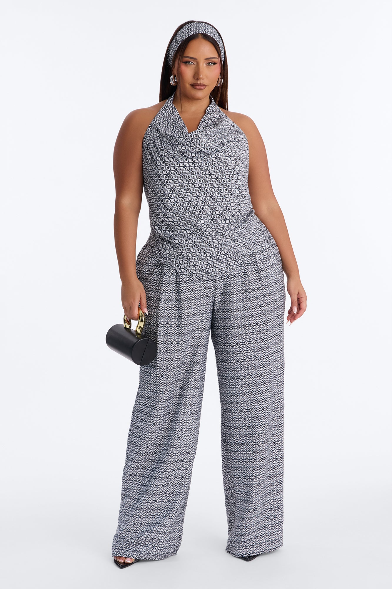 Bailey 3 Piece Halter Pant Set - Black/combo - Image 5