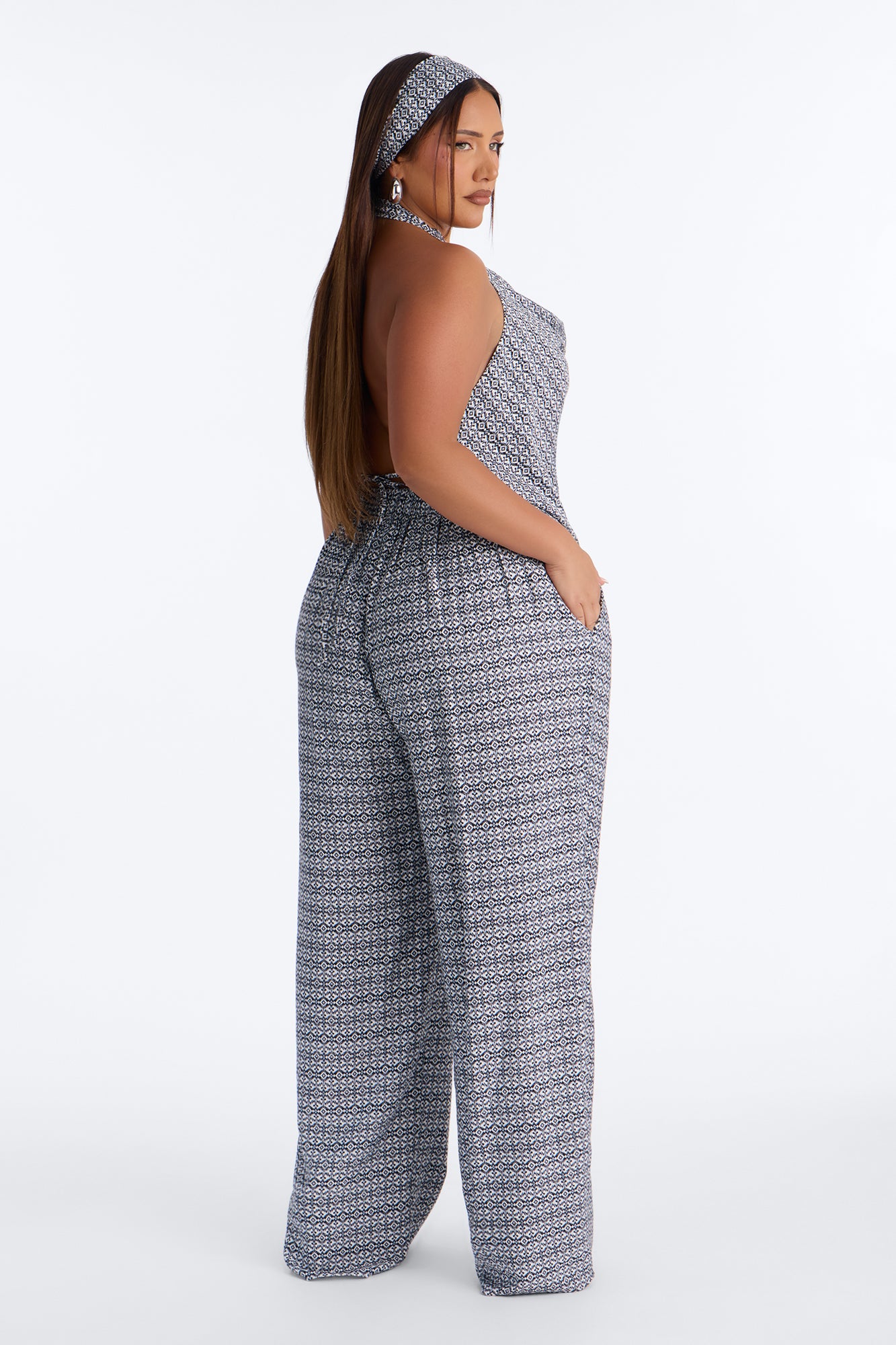 Bailey 3 Piece Halter Pant Set - Black/combo - Image 8