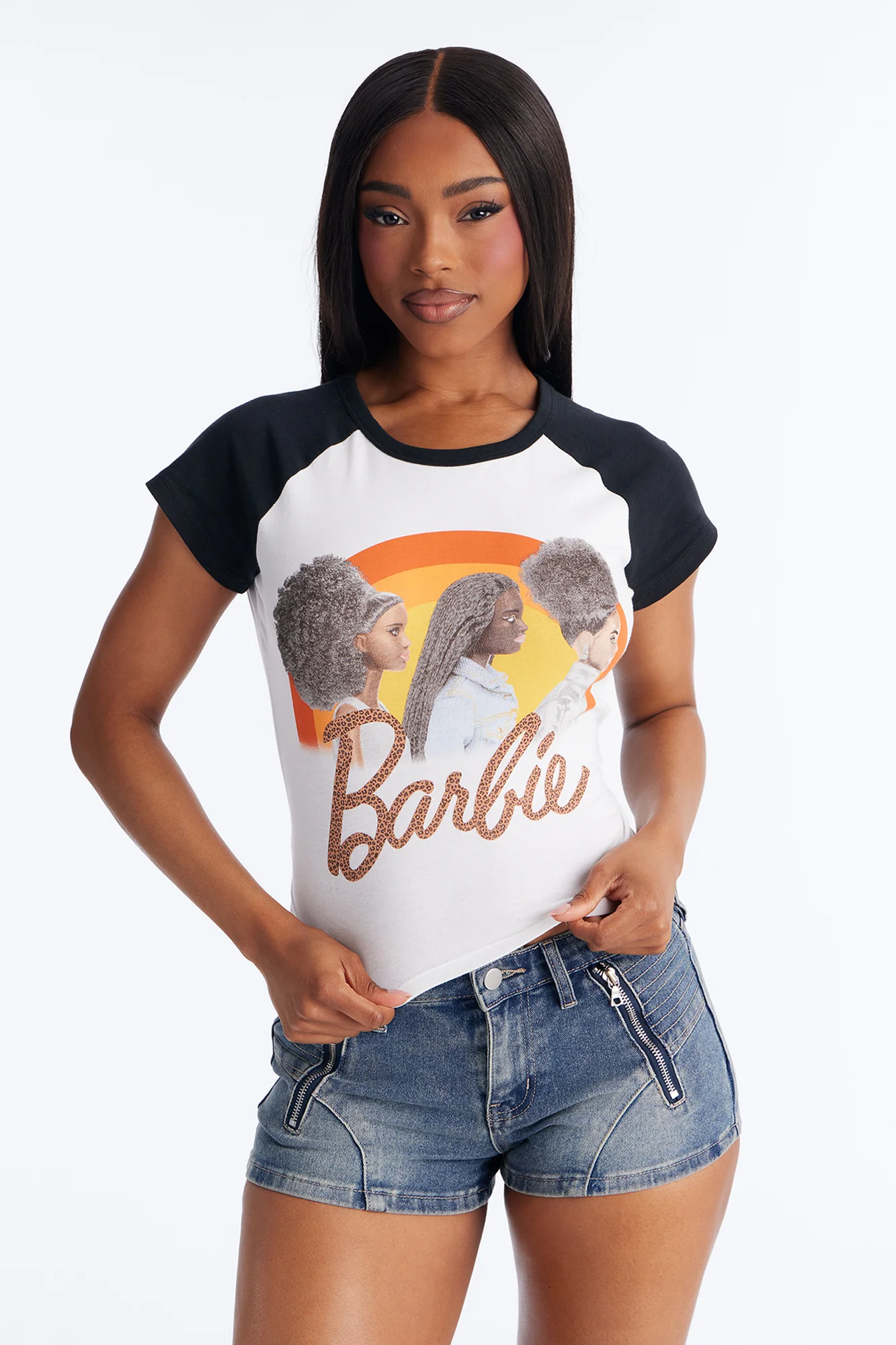 Barbie BHM Raglan Baby Tee - White