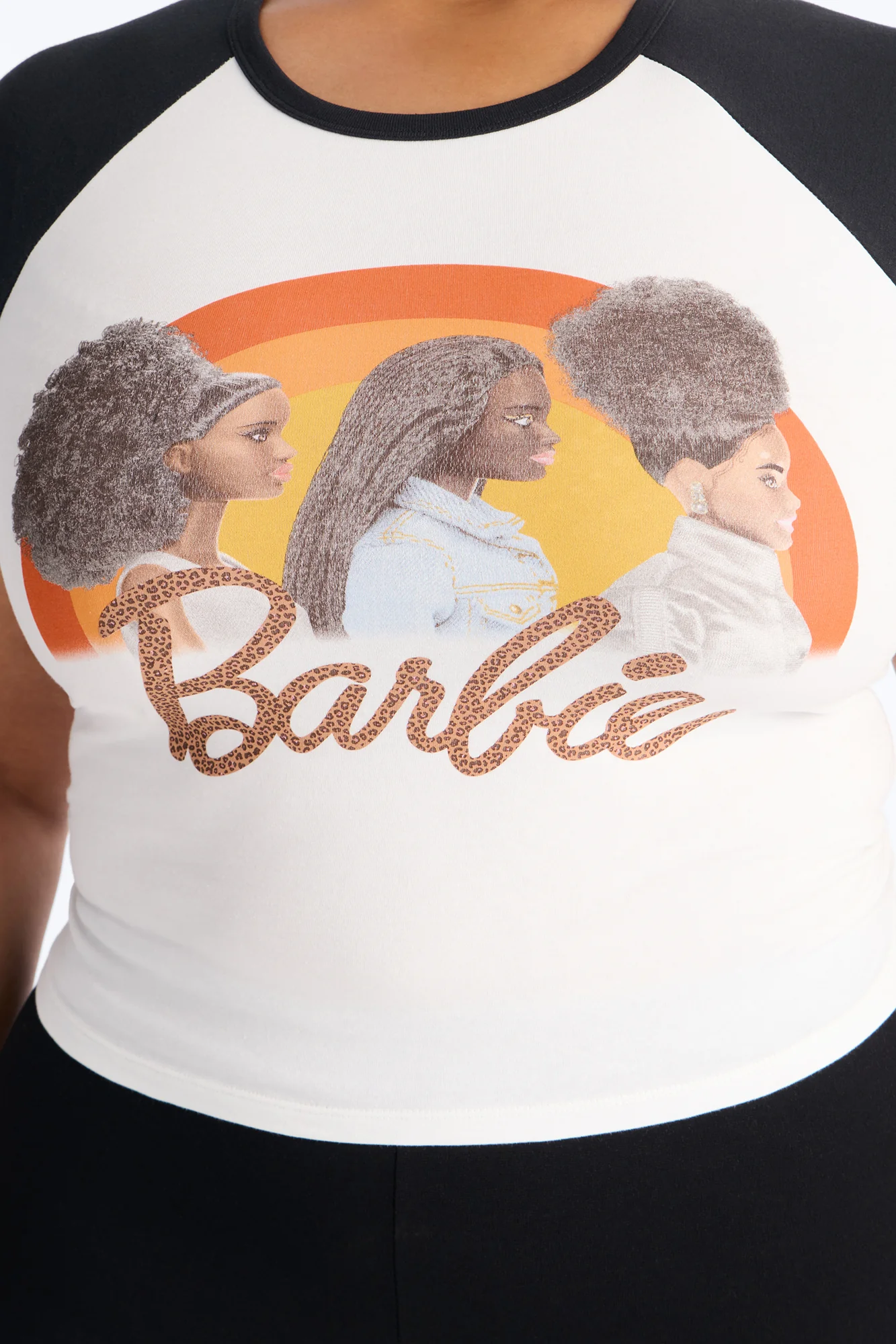 Barbie BHM Raglan Baby Tee - White - Image 7