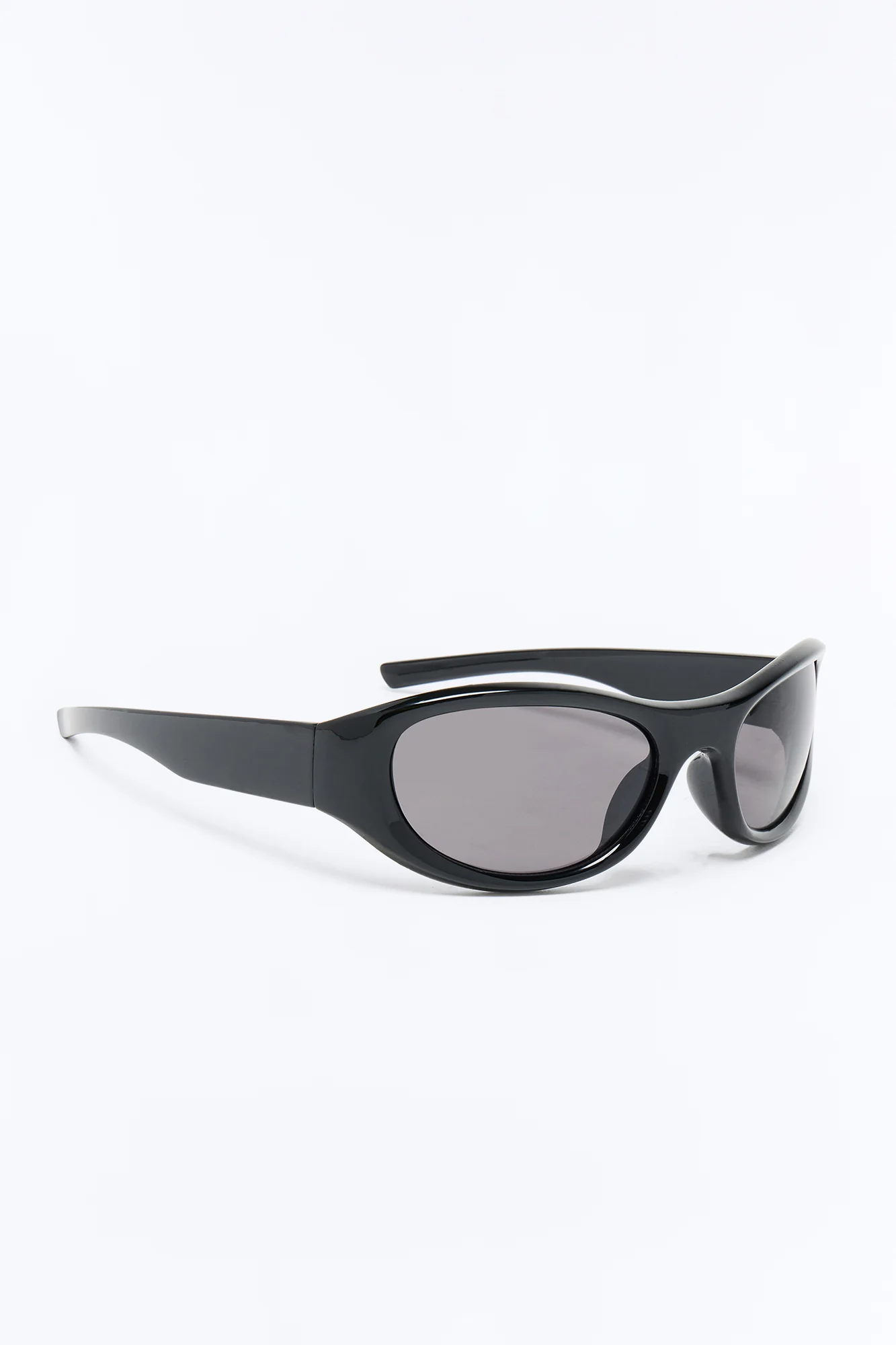 Barcelona Oval Sunglasses - Black - Image 4