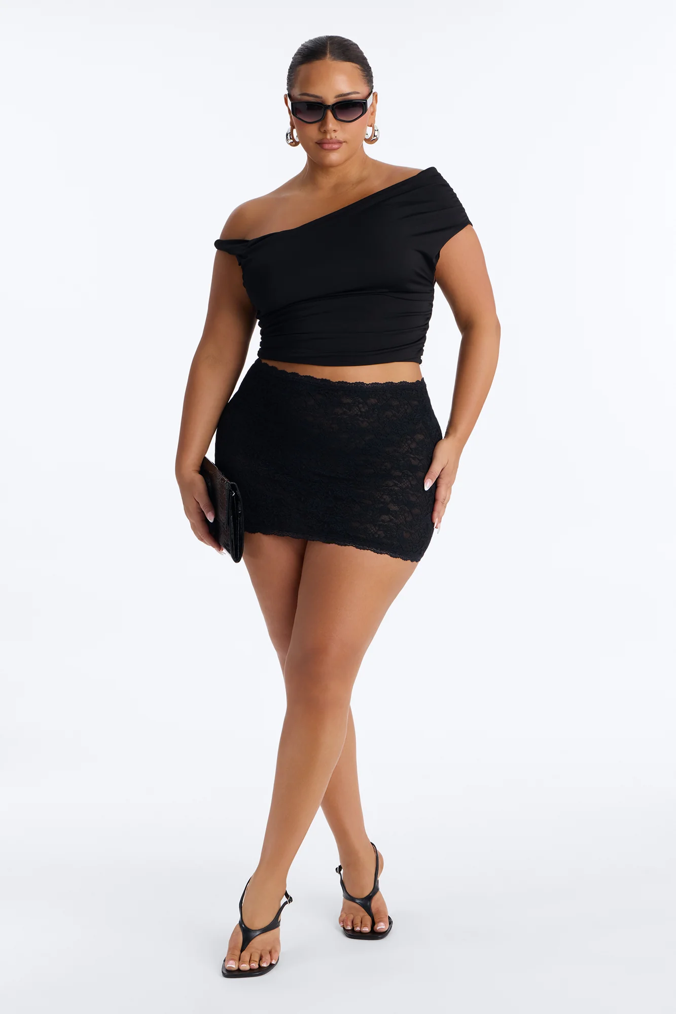 Barely There Lace Mini Skirt - Black - Image 5