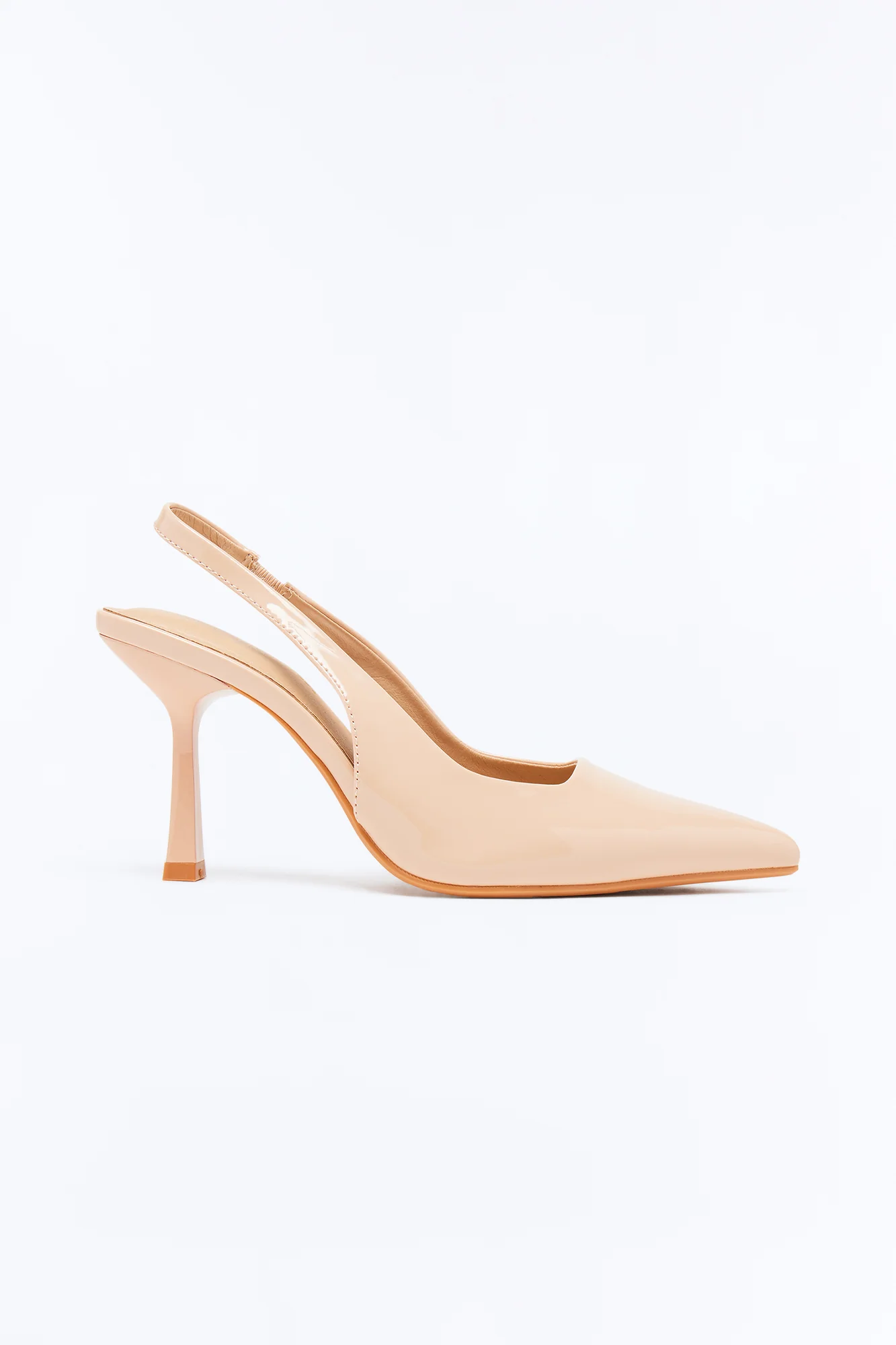 Bari Patent Slingback Pumps - Nude
