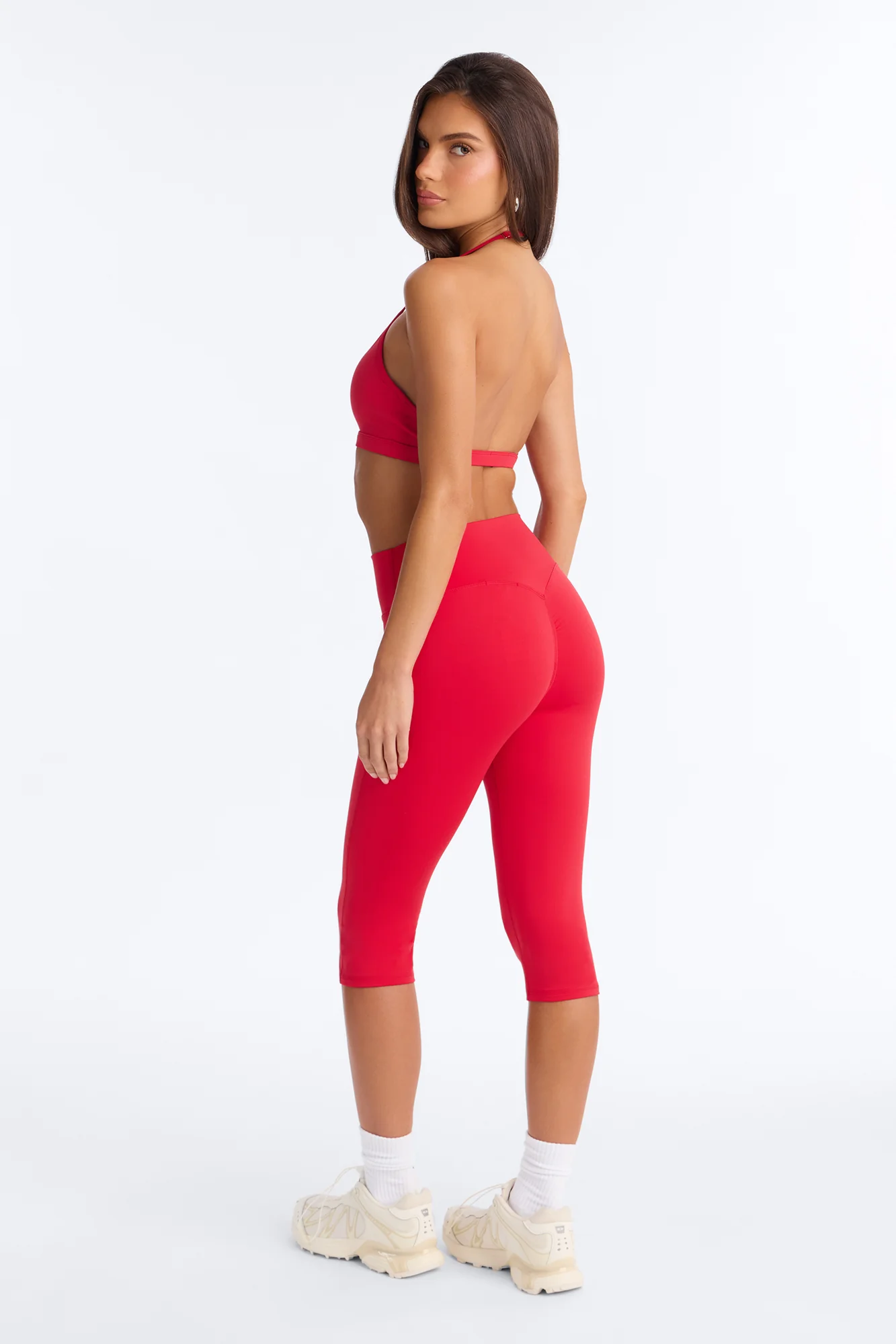 Barre Babe Active Capri Set - Red - Image 4