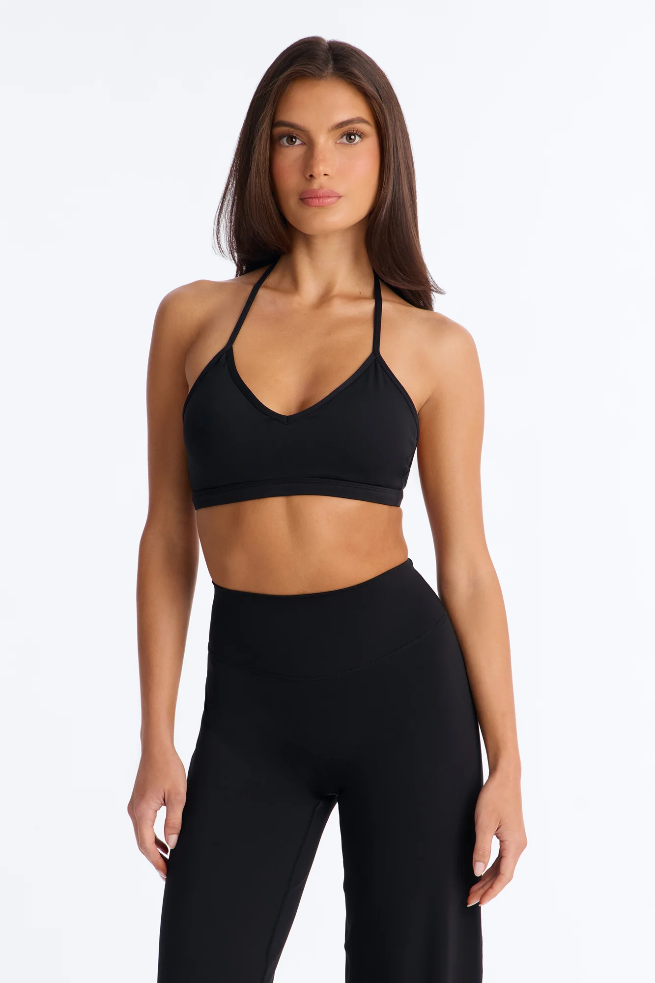 Barre Babe Active Wide Leg Pant Set - Black - Image 2
