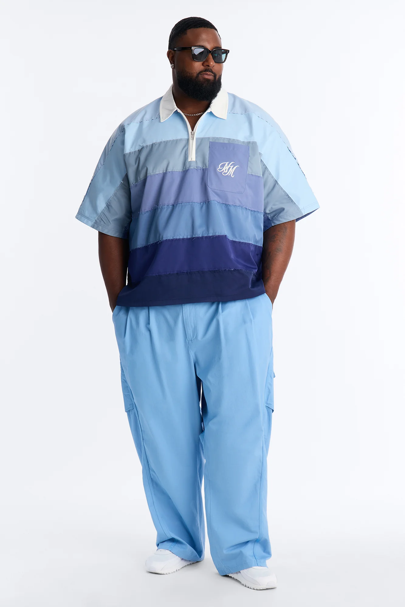 Barrel Accordion Pant - Blue - Image 7