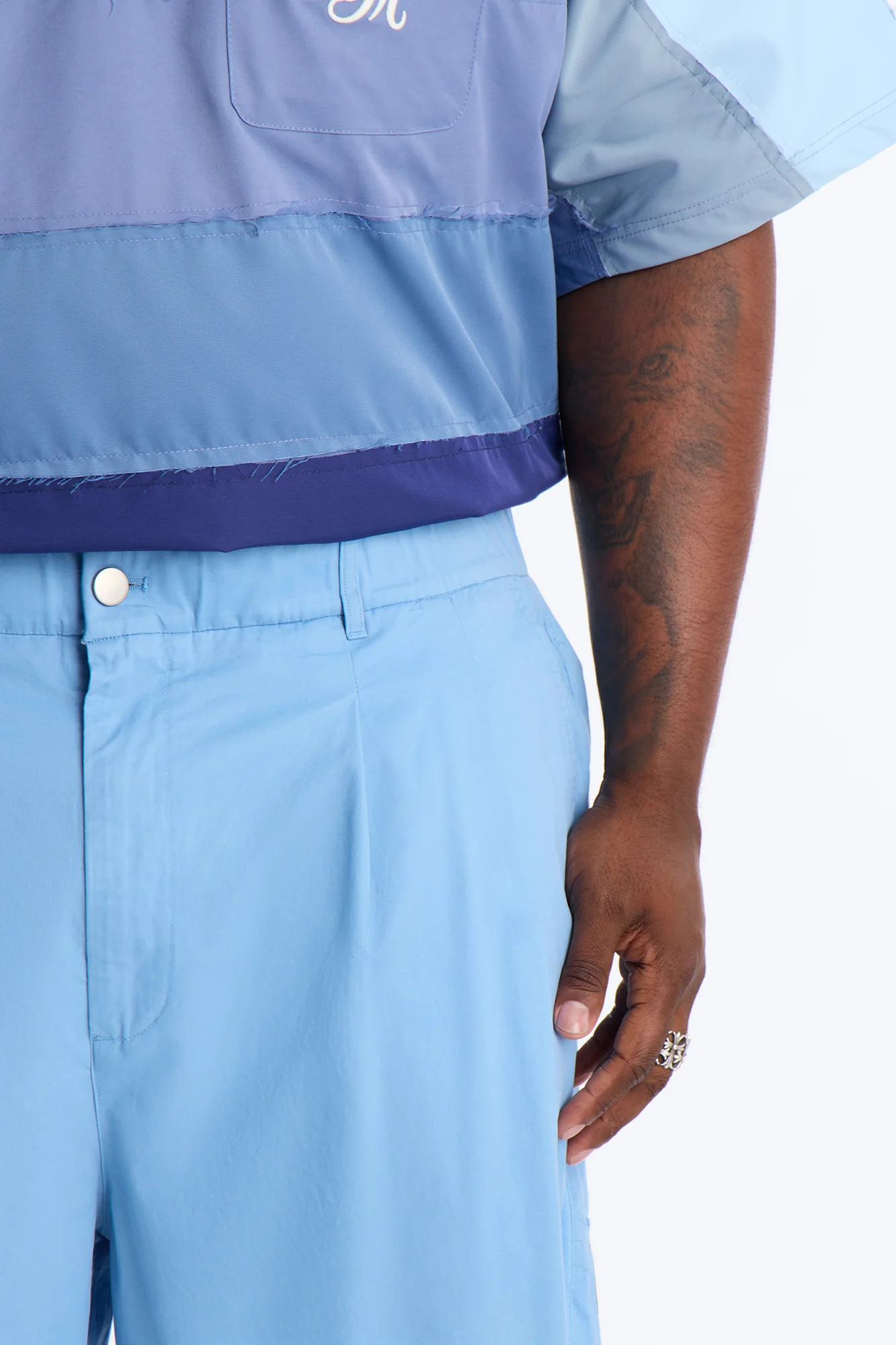 Barrel Accordion Pant - Blue - Image 8
