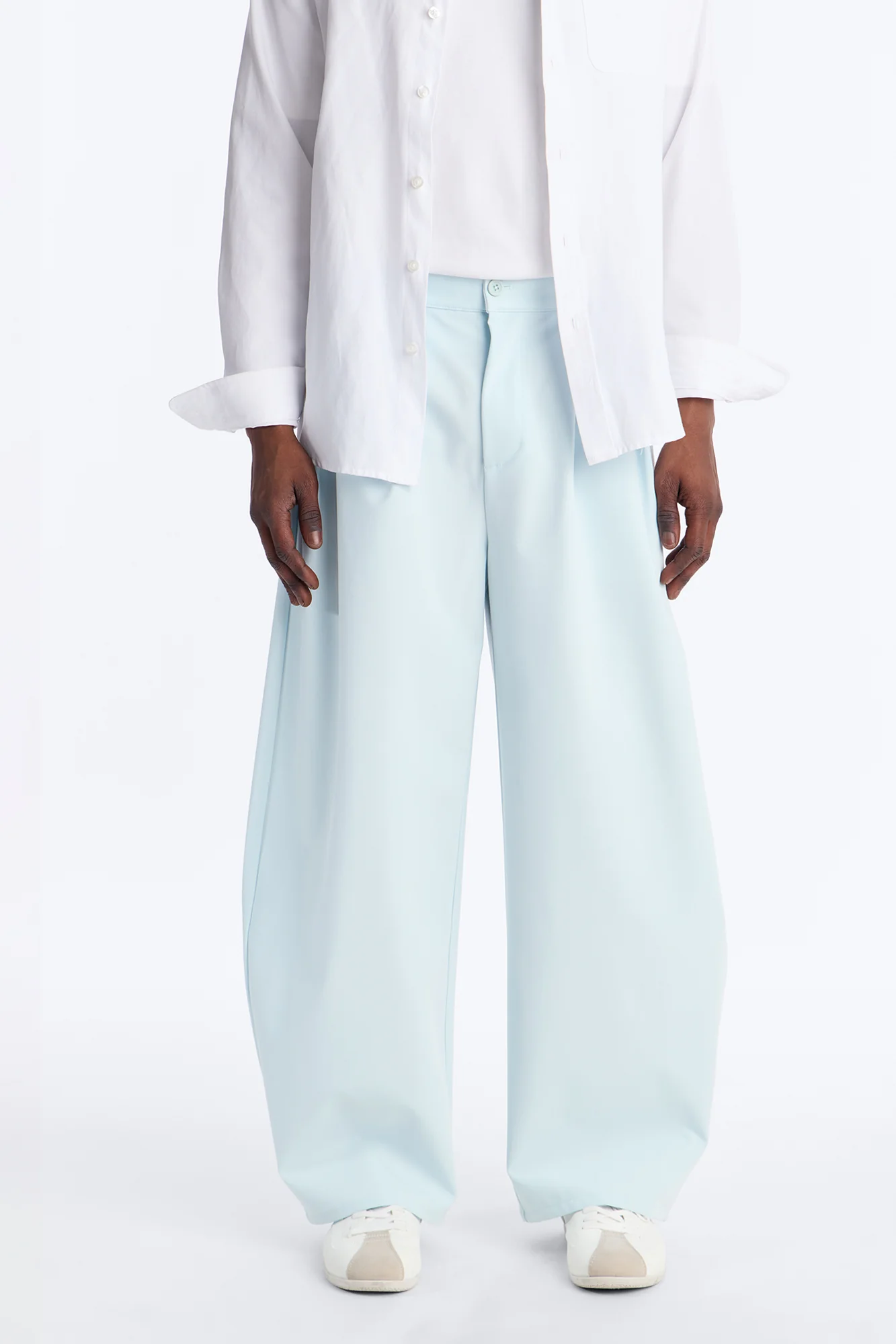 Barrel Bold Flow Trousers - Light Blue