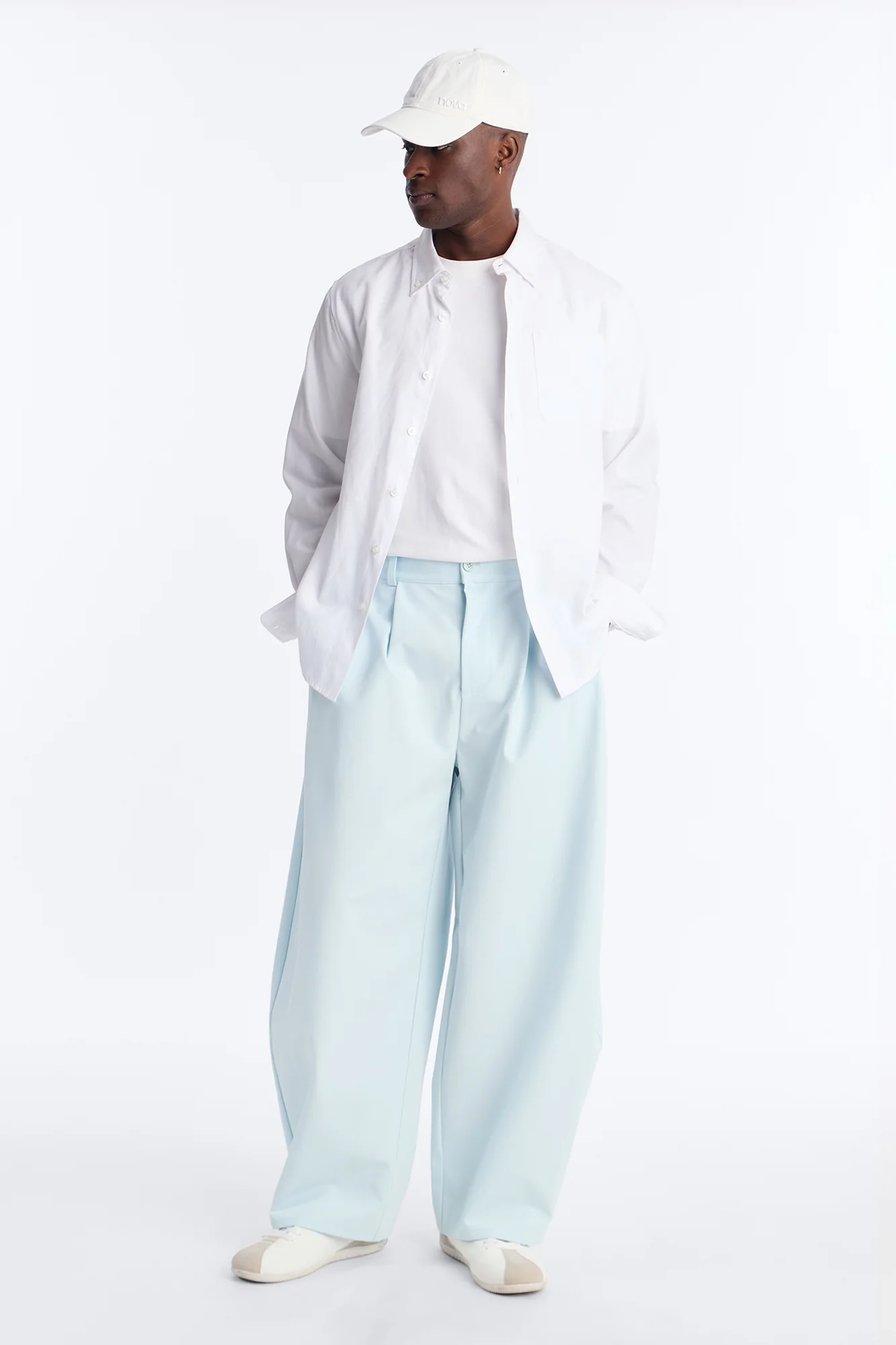 Barrel Bold Flow Trousers - Light Blue - Image 2