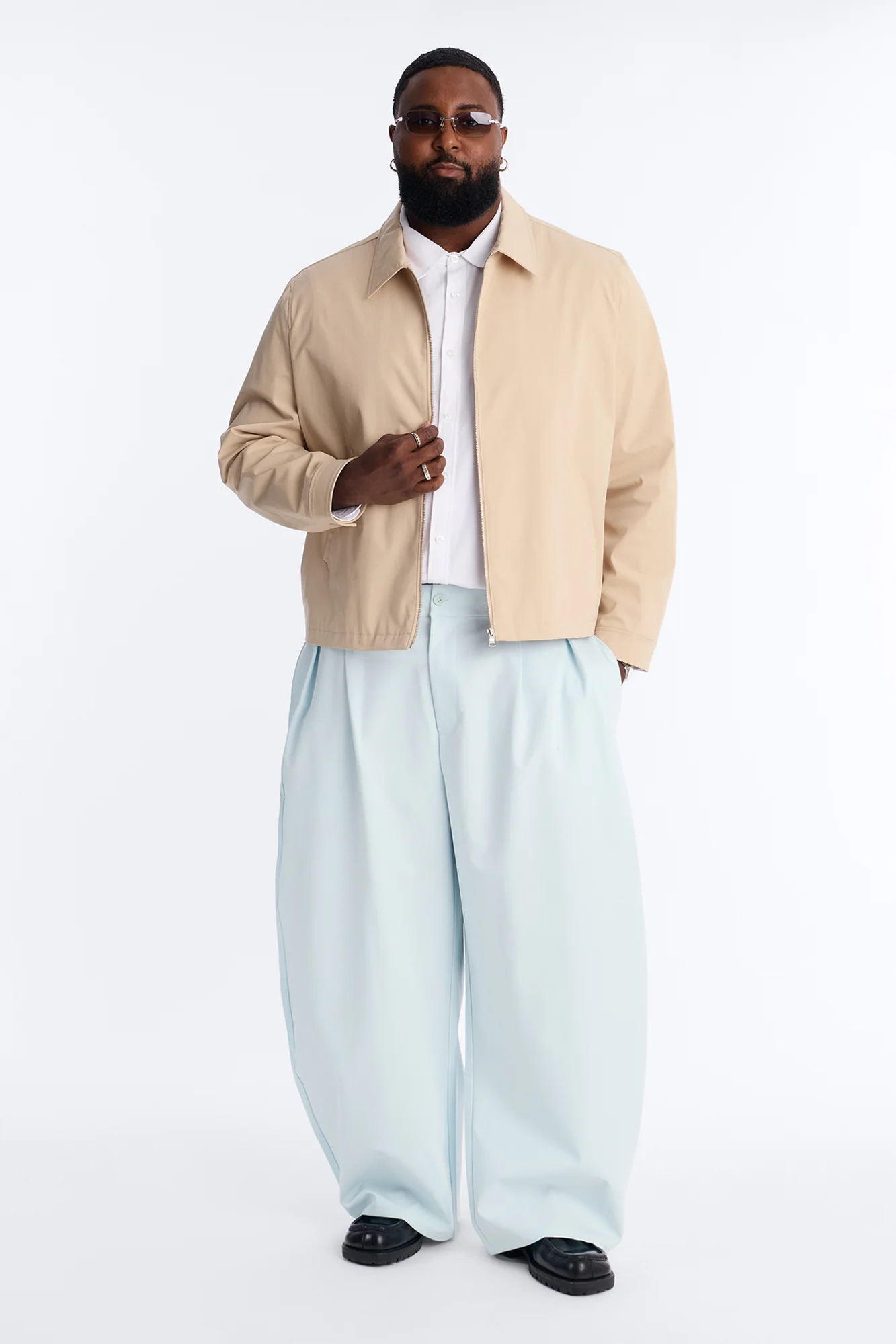 Barrel Bold Flow Trousers - Light Blue - Image 6