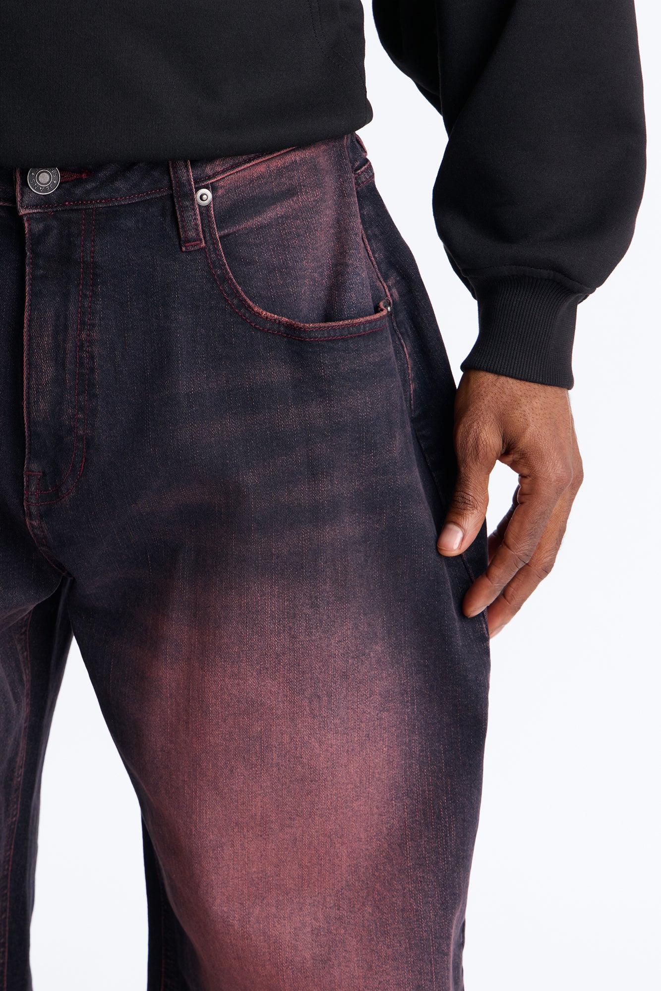 Barrel Crimson Underground Jean - Burgundy - Image 3