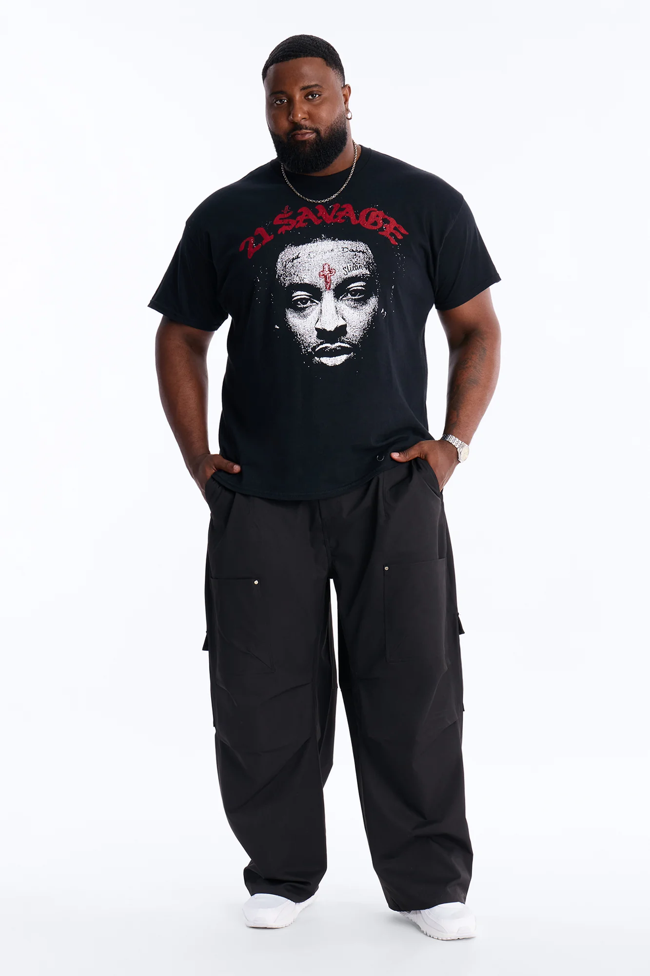 Barrel Fit Node Cargo Pant - Black - Image 5