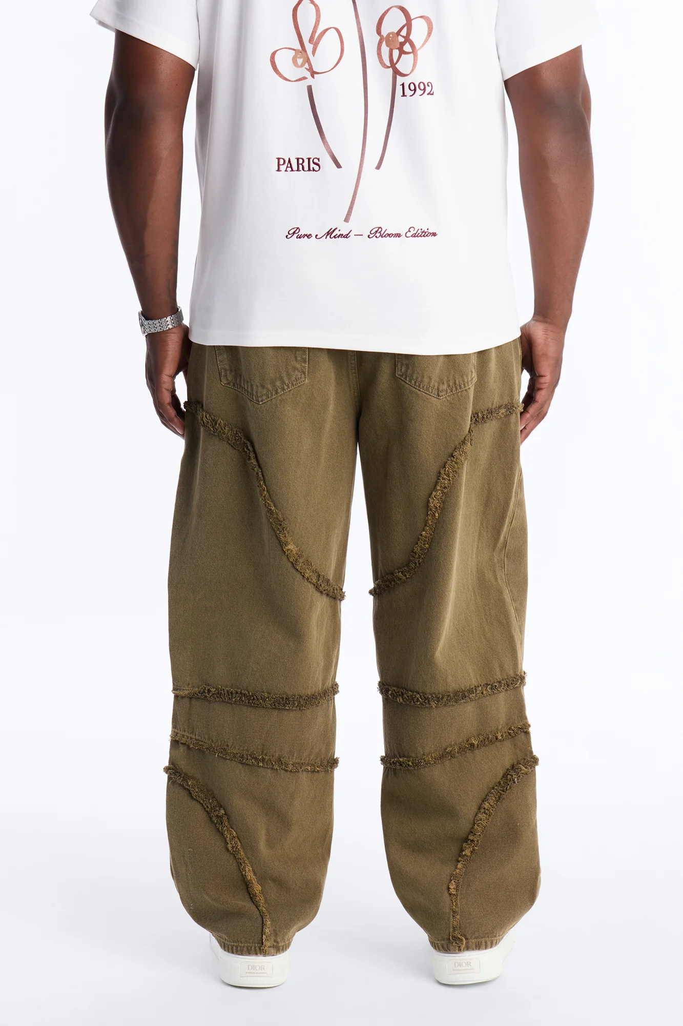 Barrel Urban Fray Jeans - Olive - Image 9