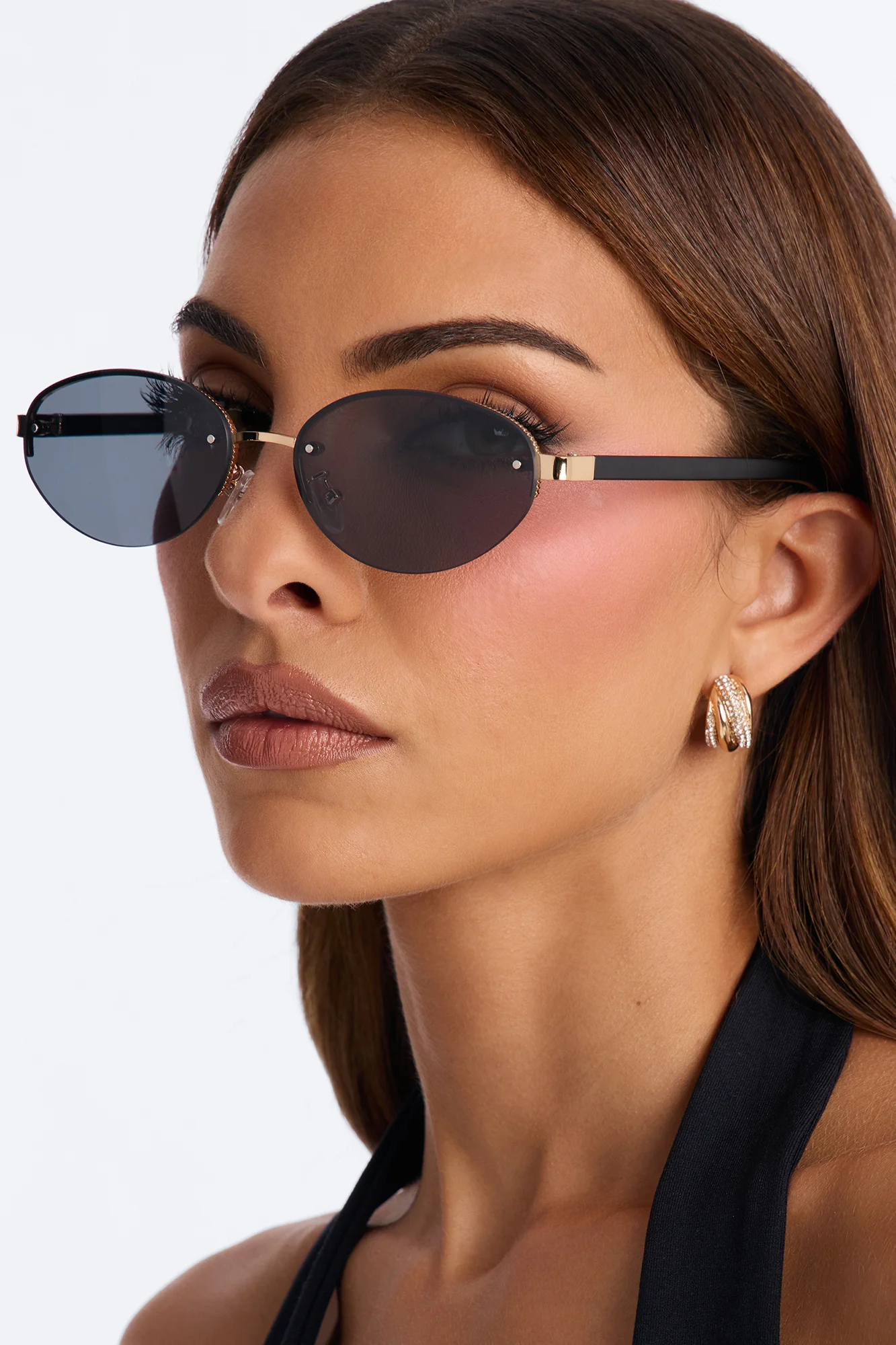Basel Round Sunglasses - Black