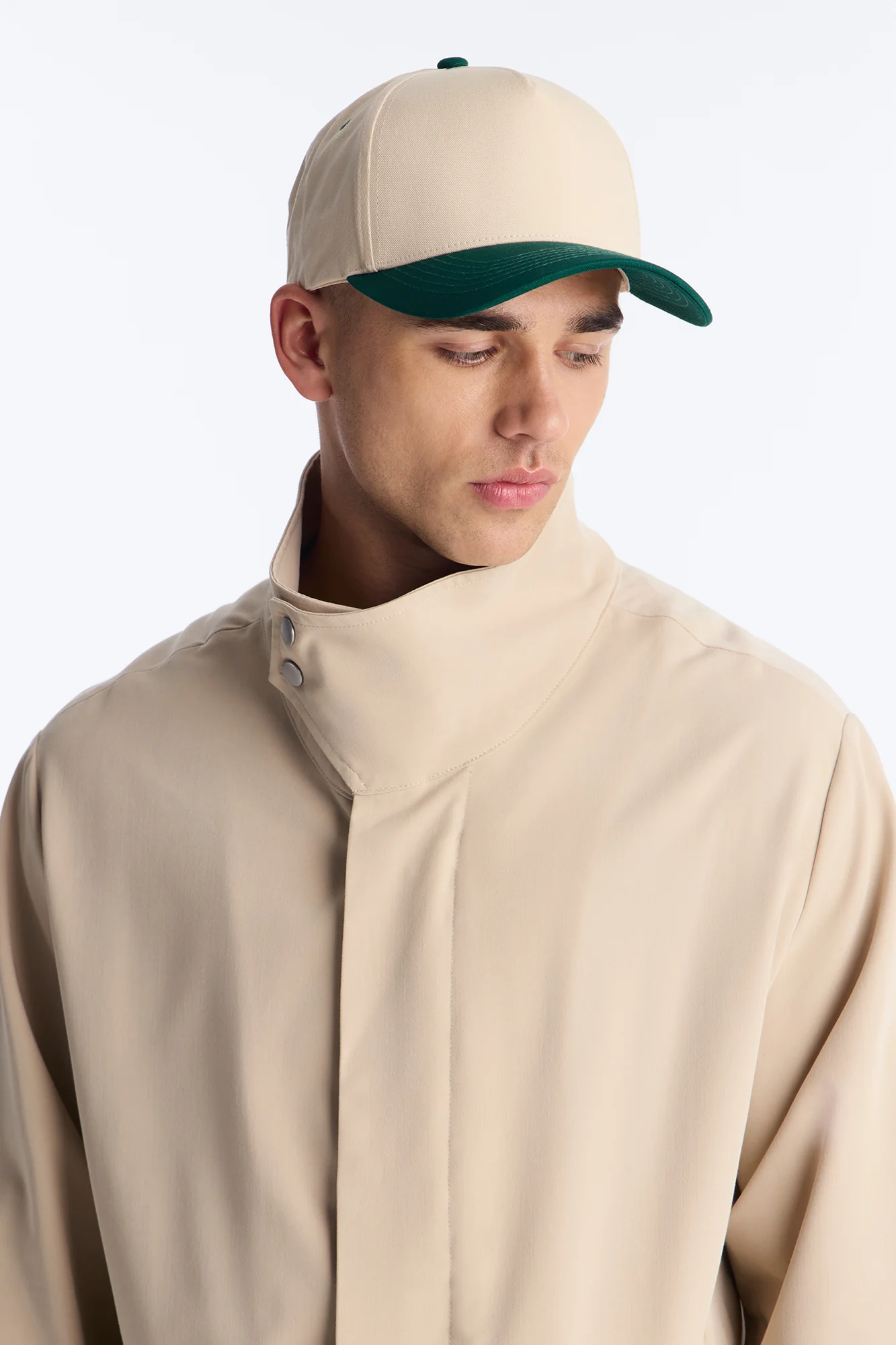Basic Color Block Snapback Hat - Green/combo