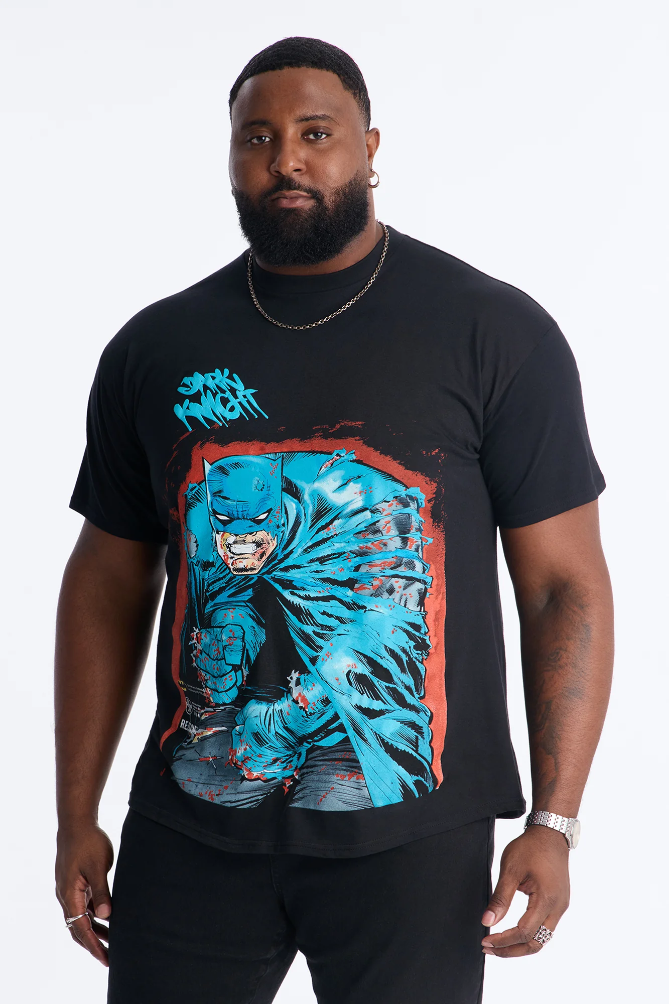 Batman The Dark Knight Fighter Brawler Short Sleeve Tee - Black - Image 4