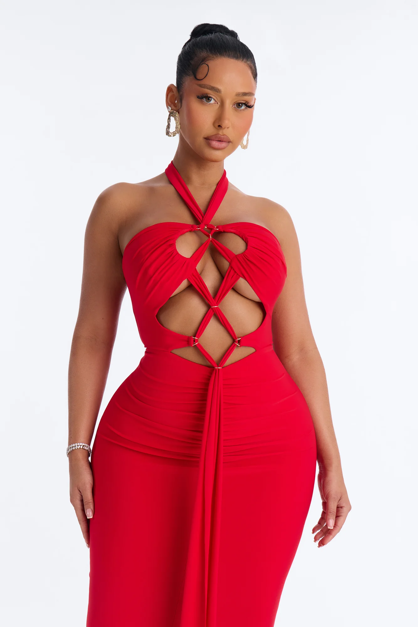 Baylee Strappy Maxi Dress - Red - Image 2