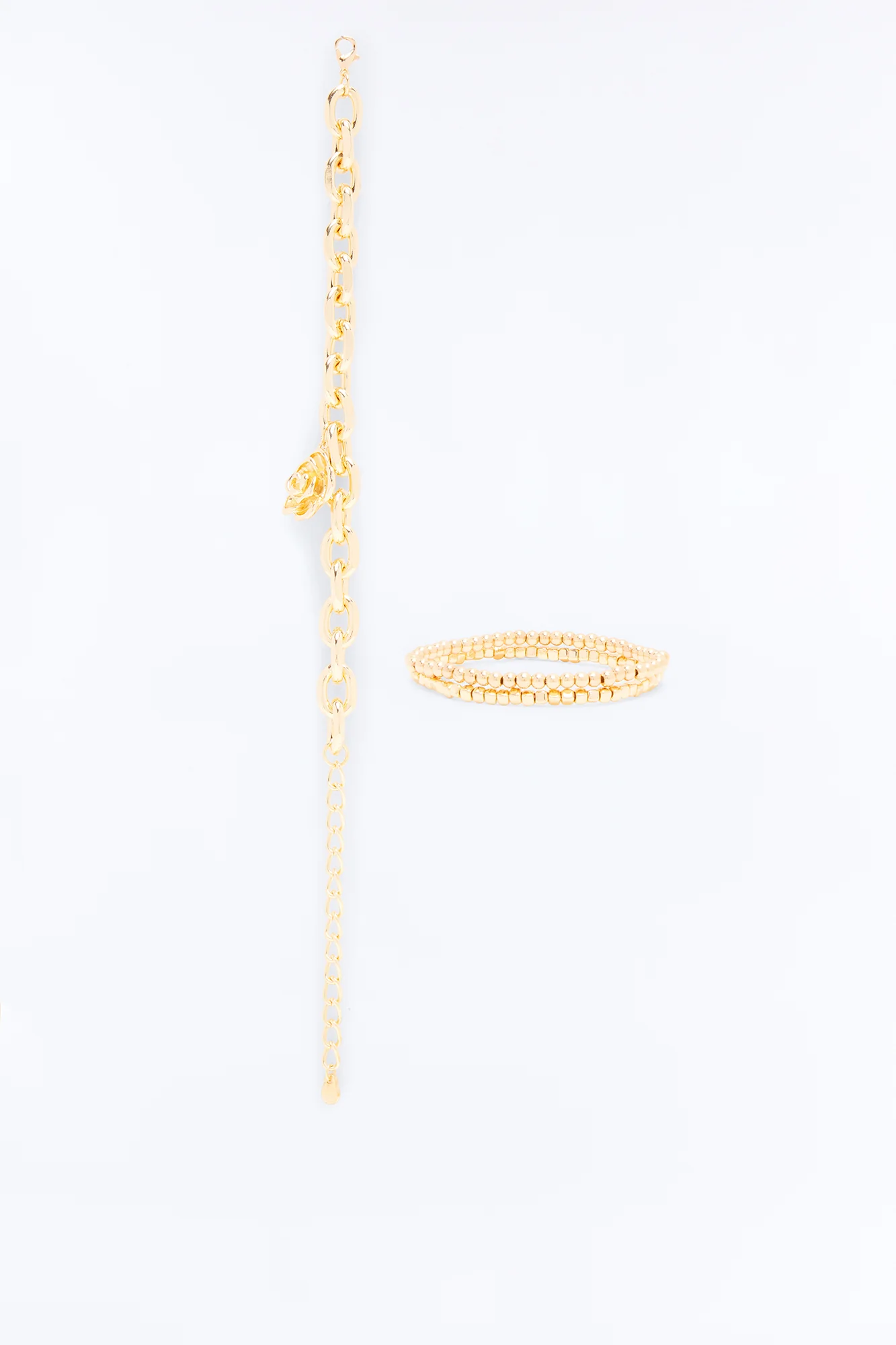 Be Mine Floral 3 Piece Bracelet Set - Gold