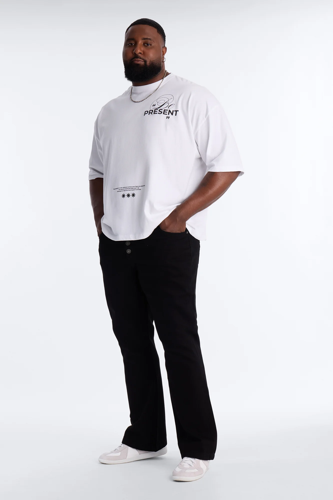 Be Present Boxy Short Sleeve Tee - White - Image 6