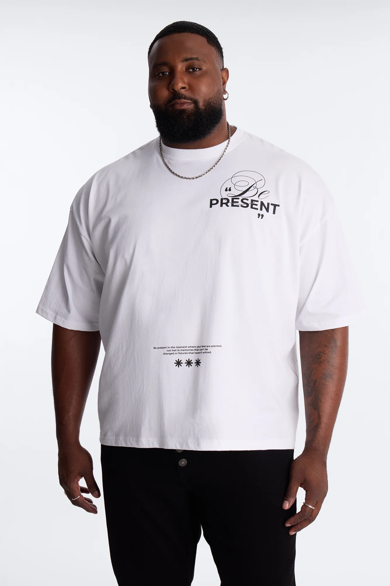 Be Present Boxy Short Sleeve Tee - White - Image 8