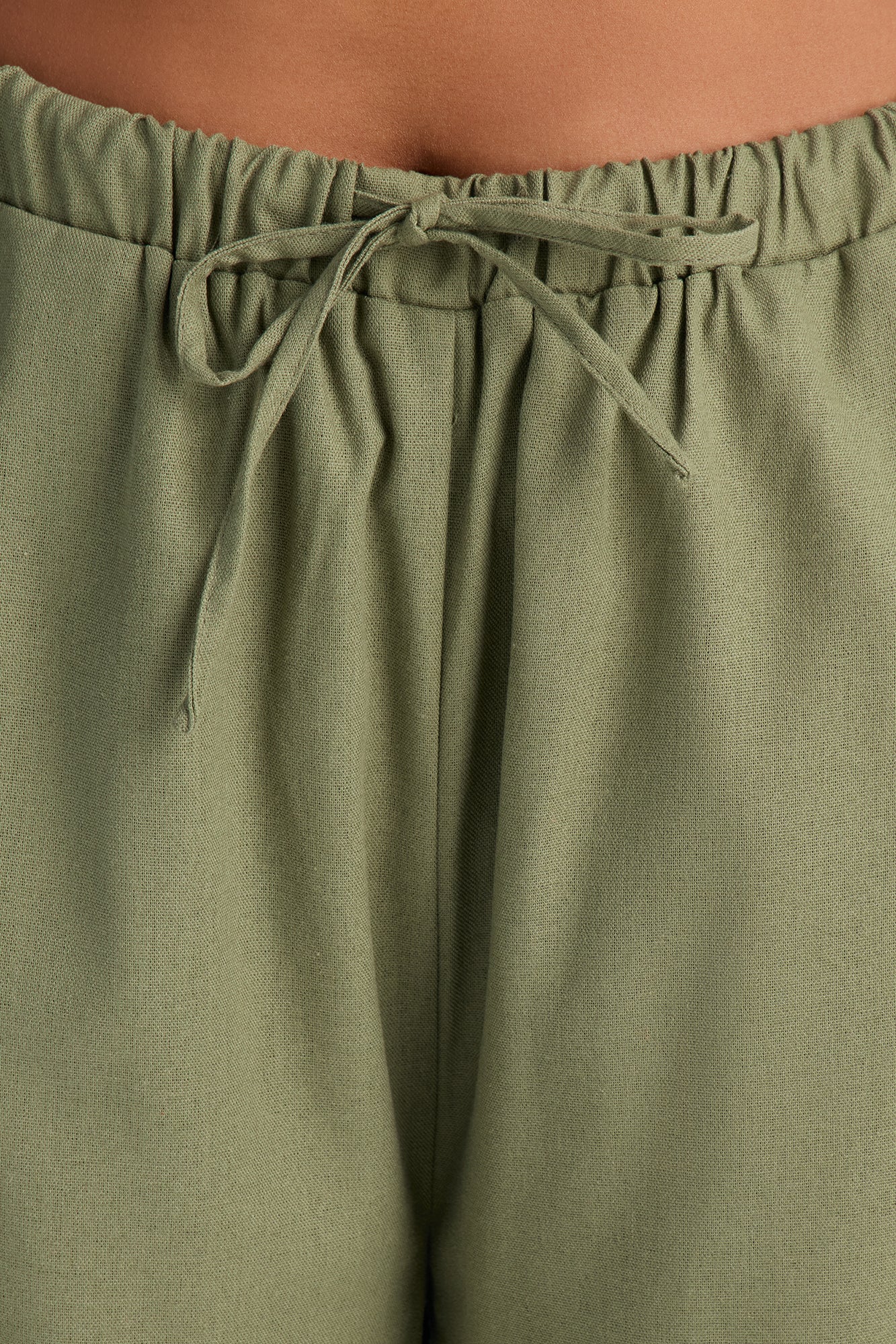 Beach Walks Linen Pant - Olive - Image 7