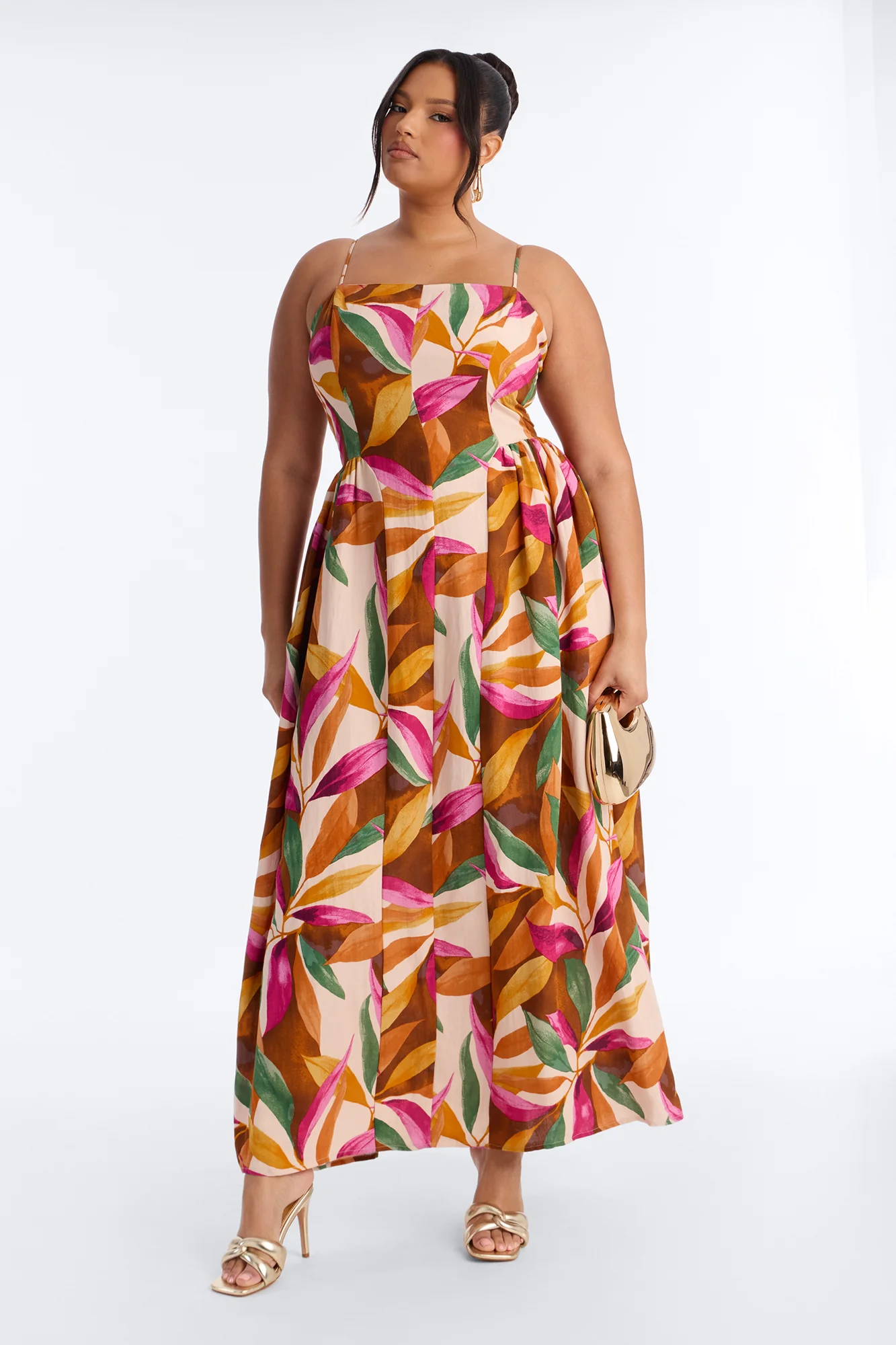 Beachside Linen Maxi Dress - Rust/combo - Image 4