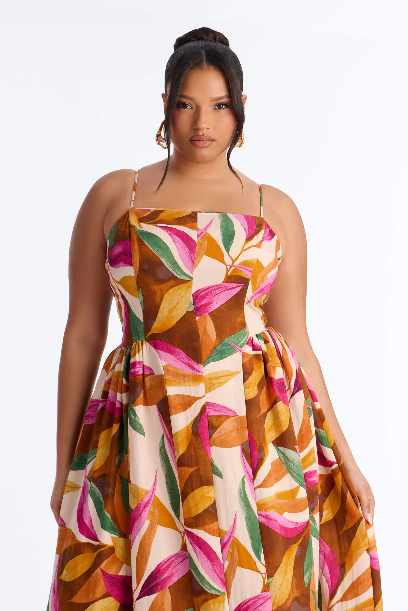 Beachside Linen Maxi Dress - Rust/combo - Image 5