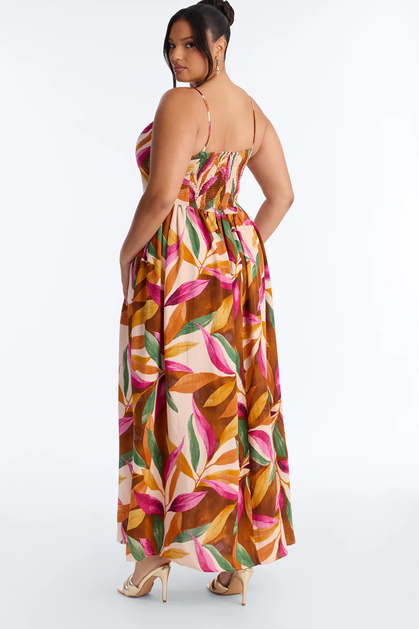 Beachside Linen Maxi Dress - Rust/combo - Image 7