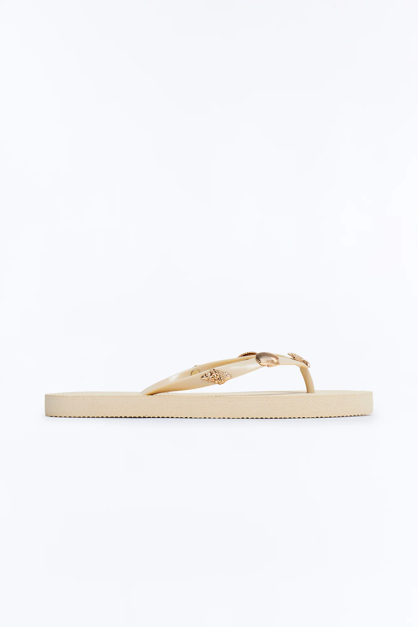 Beachy Hardware Flip Flops - Sand