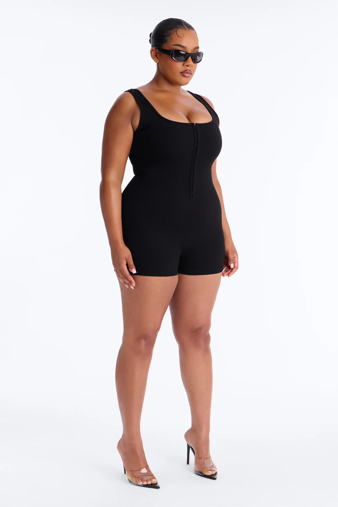 Bec Hook And Eye Snatched Romper - Black - Image 7