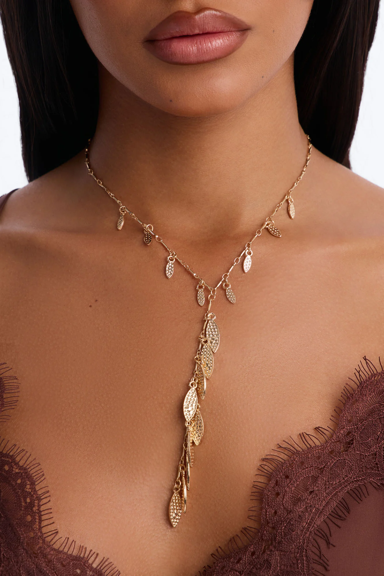Beleaf In Yourself Lariat Necklace - Gold